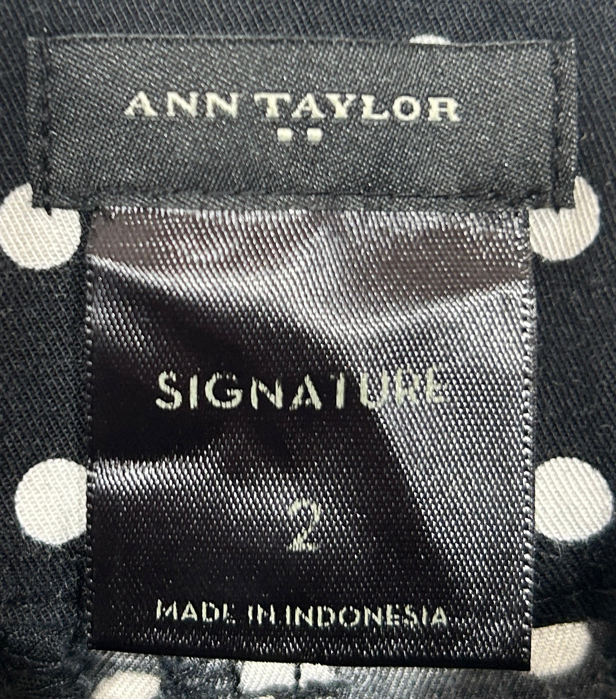 Ann Taylor Signature Women's Size 2 Black and White Polka Dot Shorts – Classic Tailored Fit
