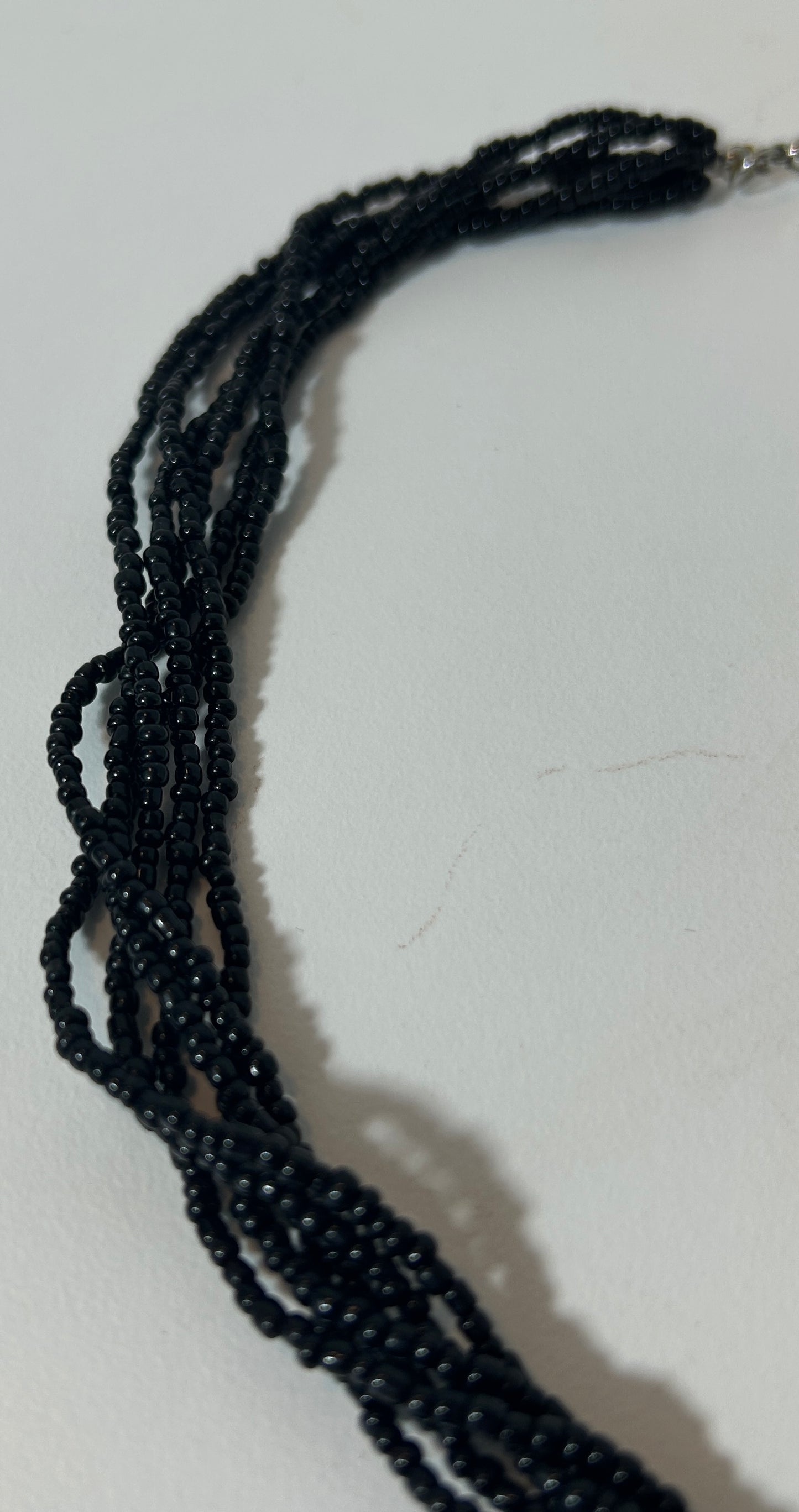 Handcrafted Murano-Style Glass Starfish Pendant Necklace with Black Seed Bead Strand – Coastal Statement Jewelry
