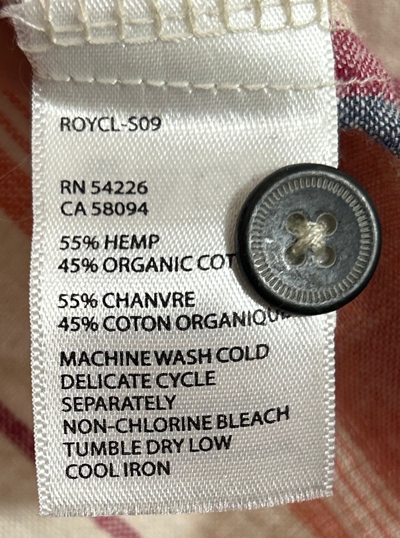 Royal Robbins XS Striped Boho Tunic Top – Hemp Blend, Earthy Tones, 3/4 Sleeve