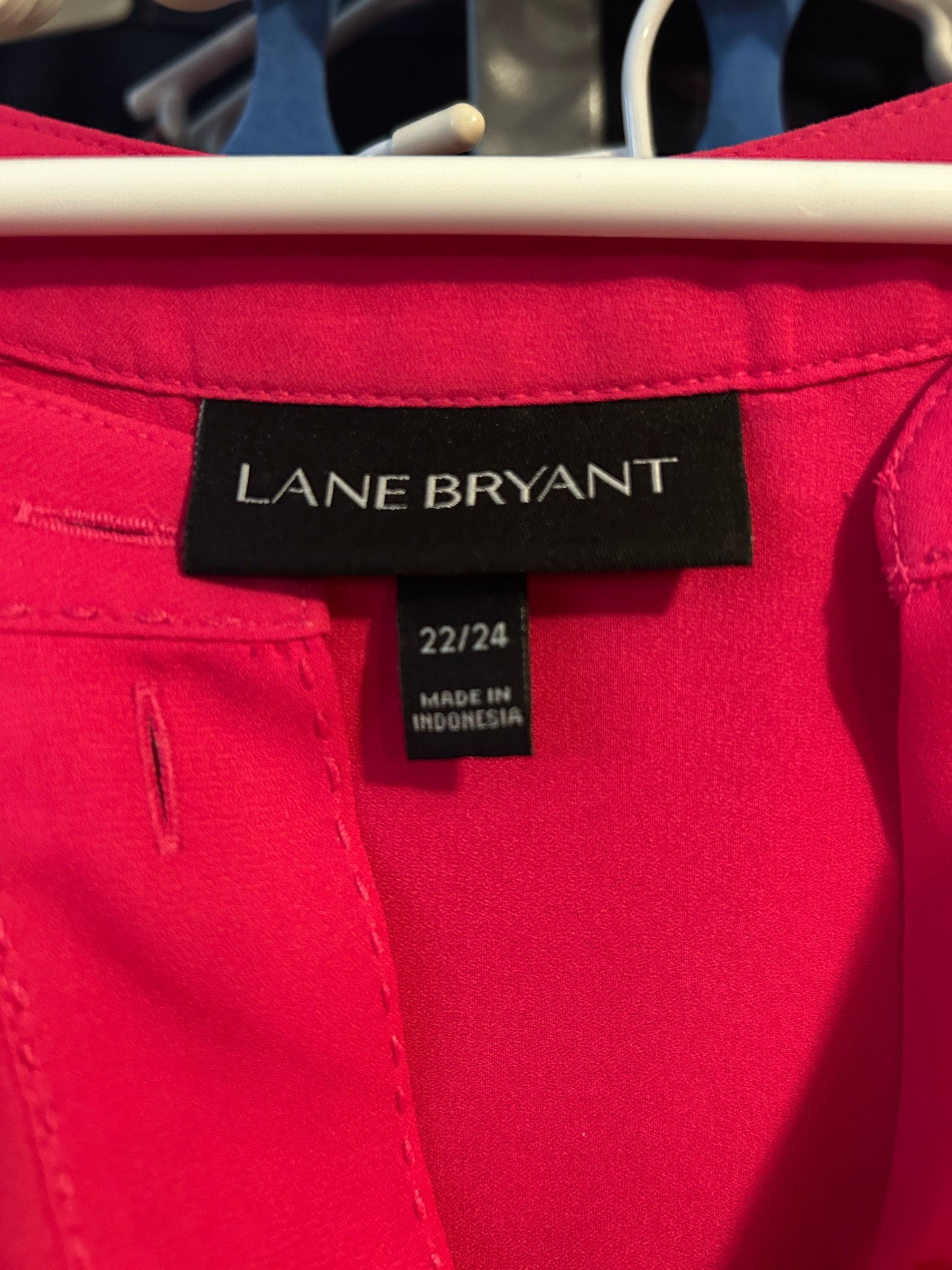 Lane Bryant Red Button-Front Blouse - Size 22/24