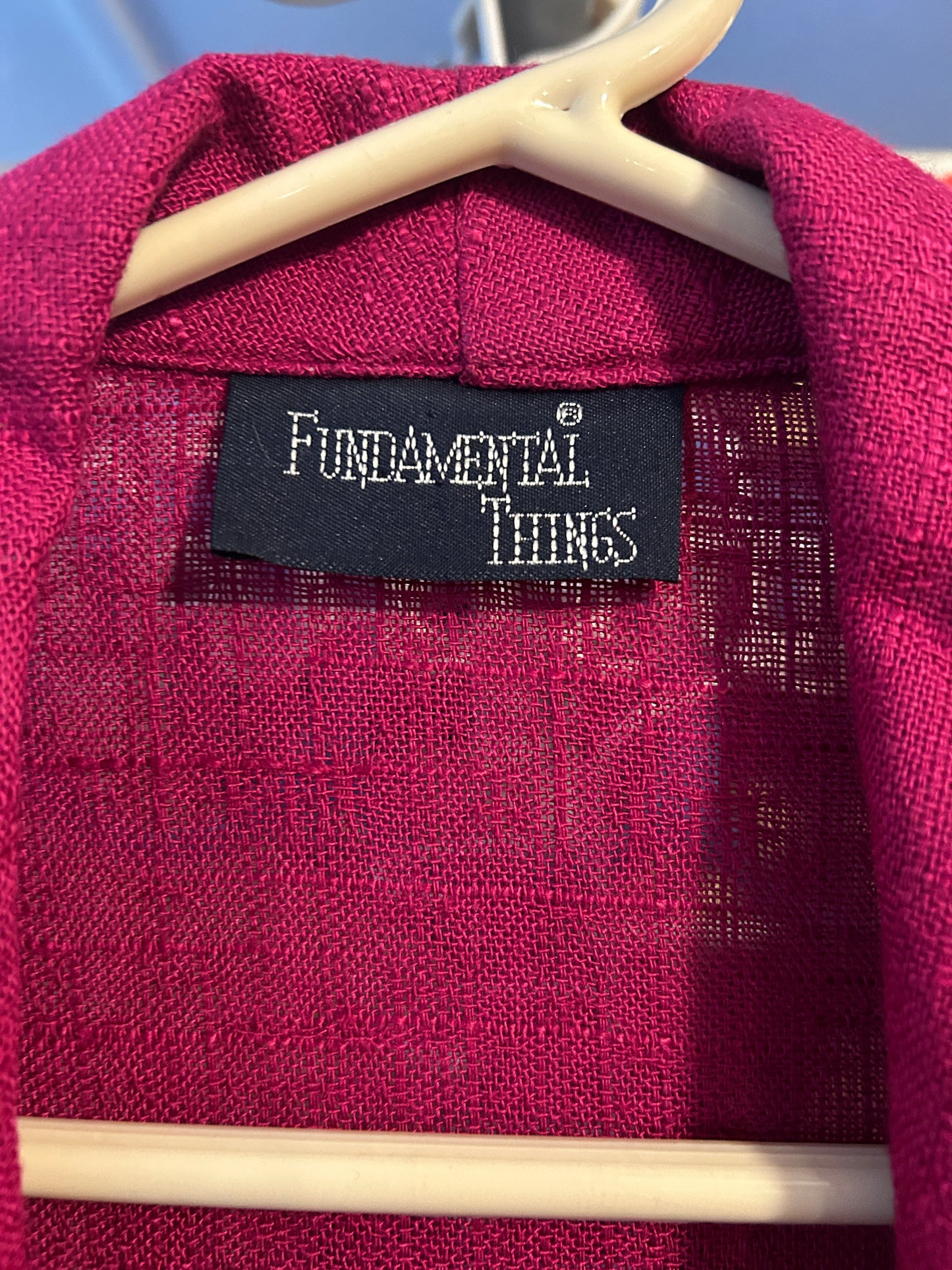 Vintage Fundamental Things Open-Front Blazer in Bold Fuchsia