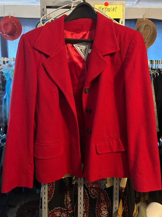 Vintage J. Percy for Marvin Richards Red Blazer (Size 12, Made in USA)