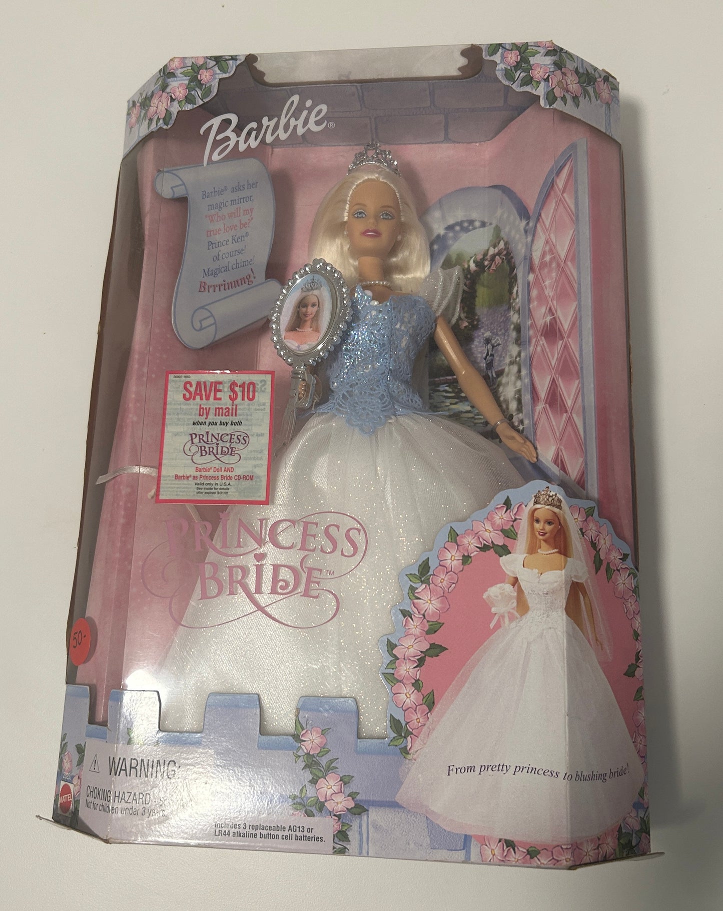 Description: Vintage 1997 Barbie Princess Bride Doll (Opened Box)