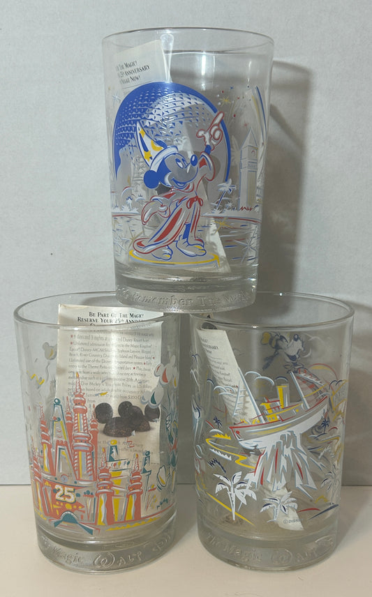 Disney 25th Anniversary Collectible Glassware Set