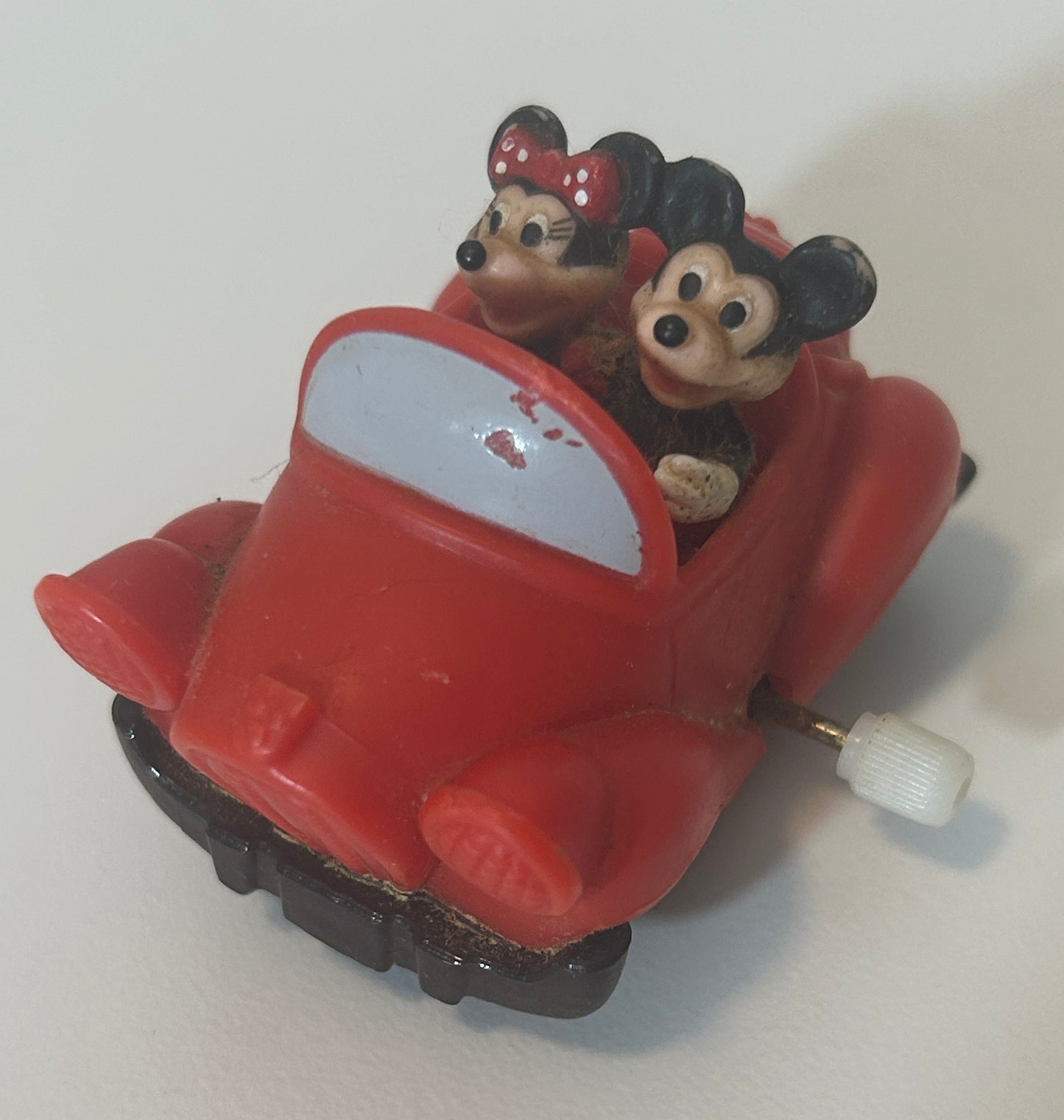 Vintage Disney Mickey & Minnie Mouse Wind-Up Car