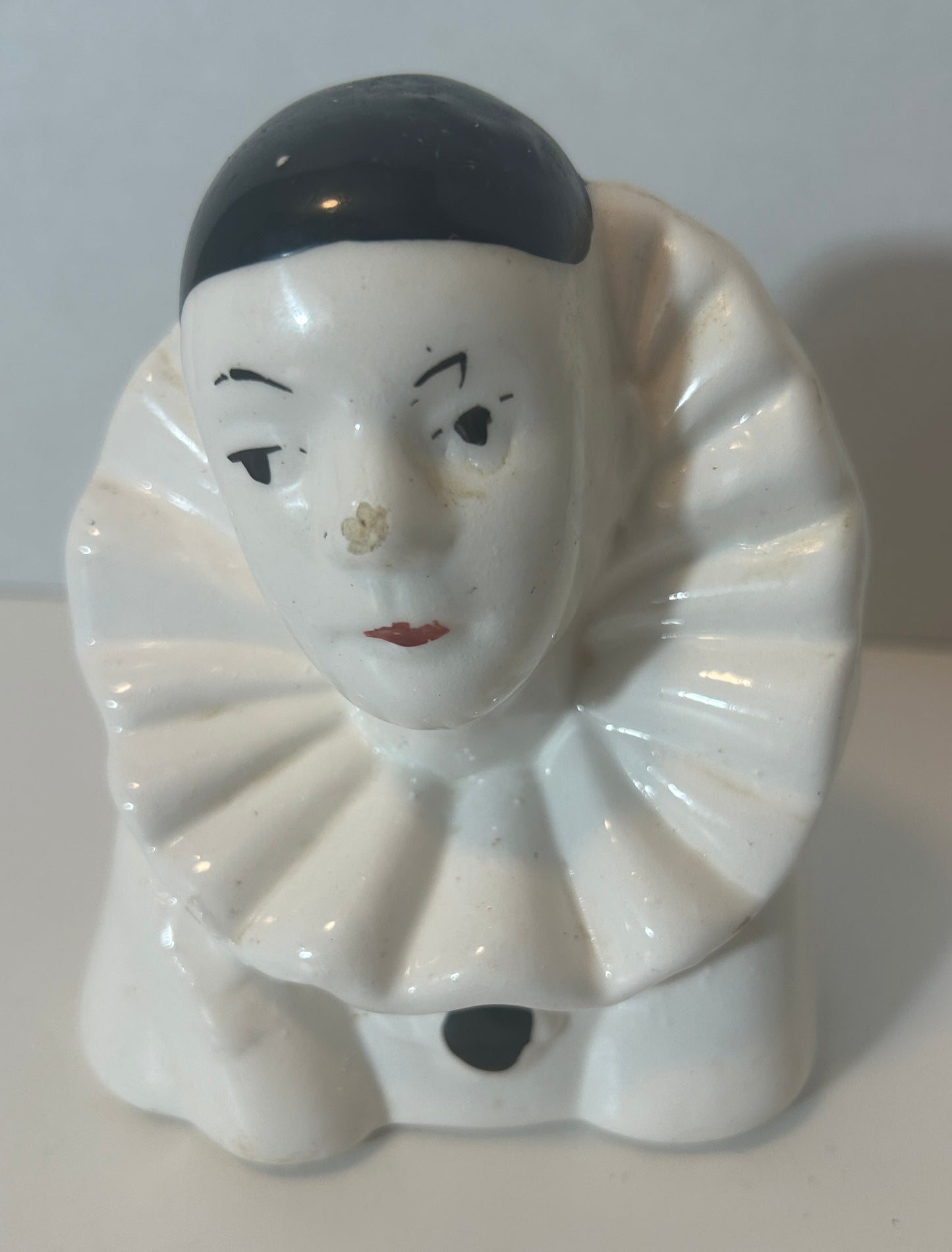 Vintage Porcelain Pierrot Clown Figurine – Hand-Painted Collectible