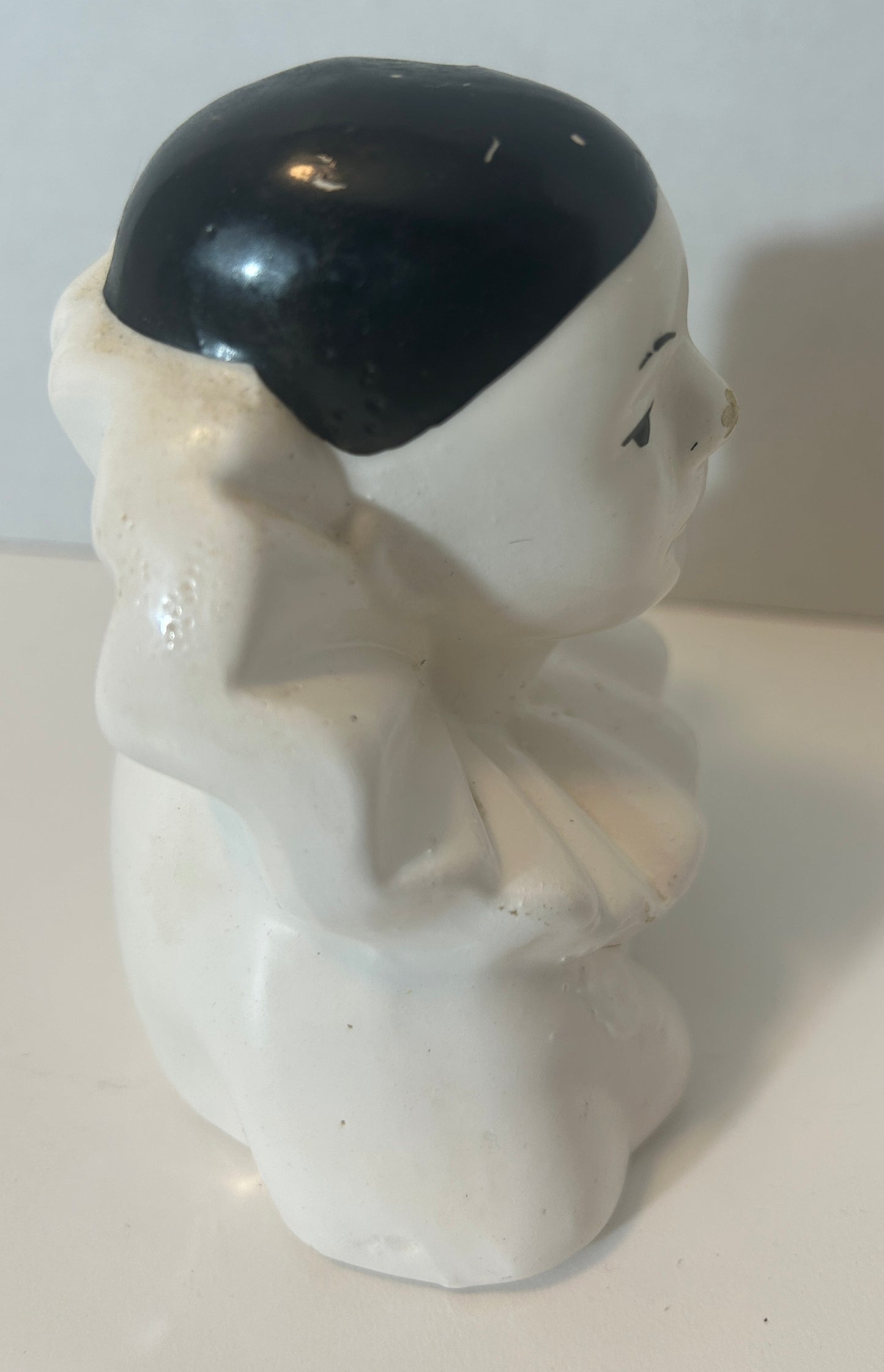 Vintage Porcelain Pierrot Clown Figurine – Hand-Painted Collectible