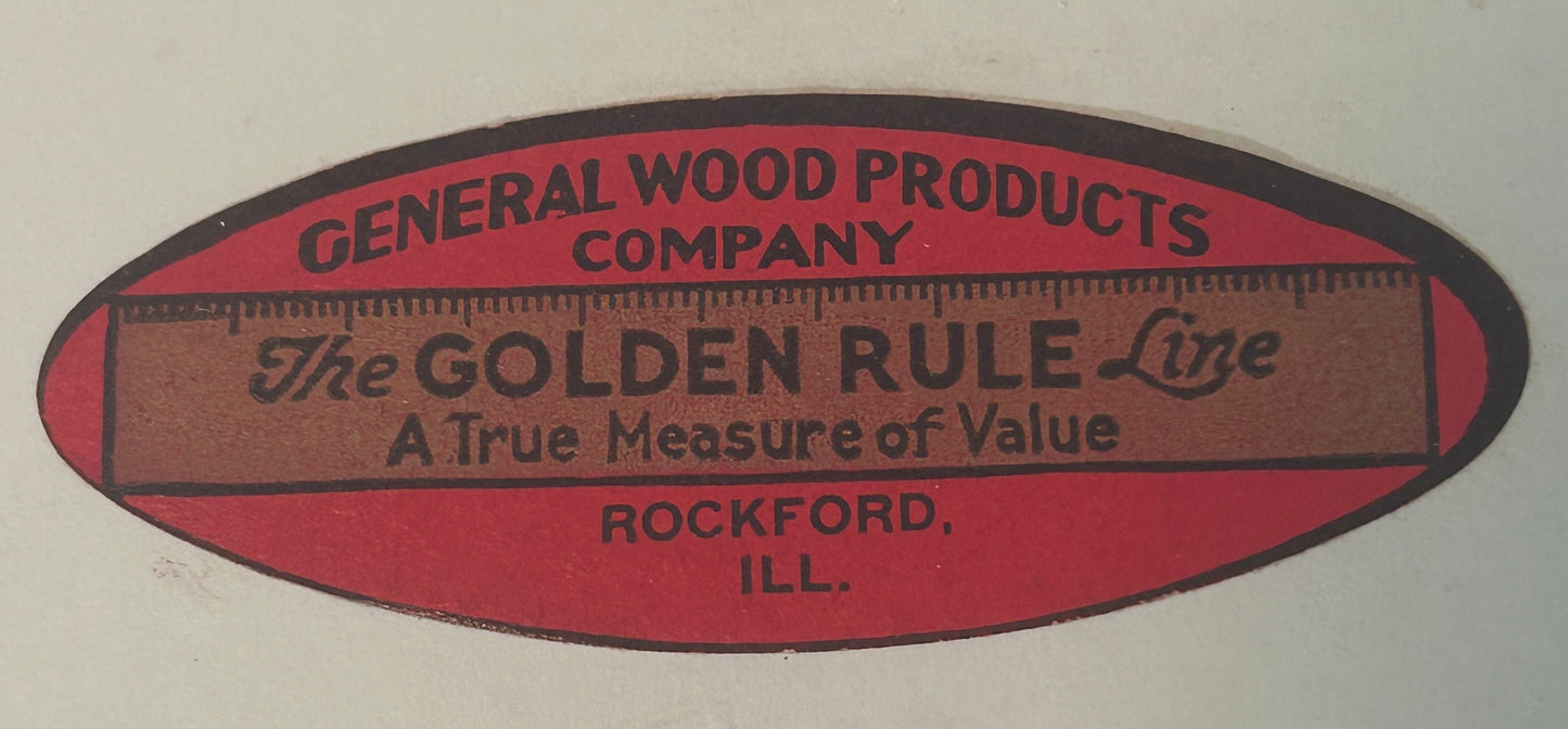 Vintage Folding Breakfast Tray – Mid-Century General Wood Products "Golden Rule Line" (Rockford, IL)