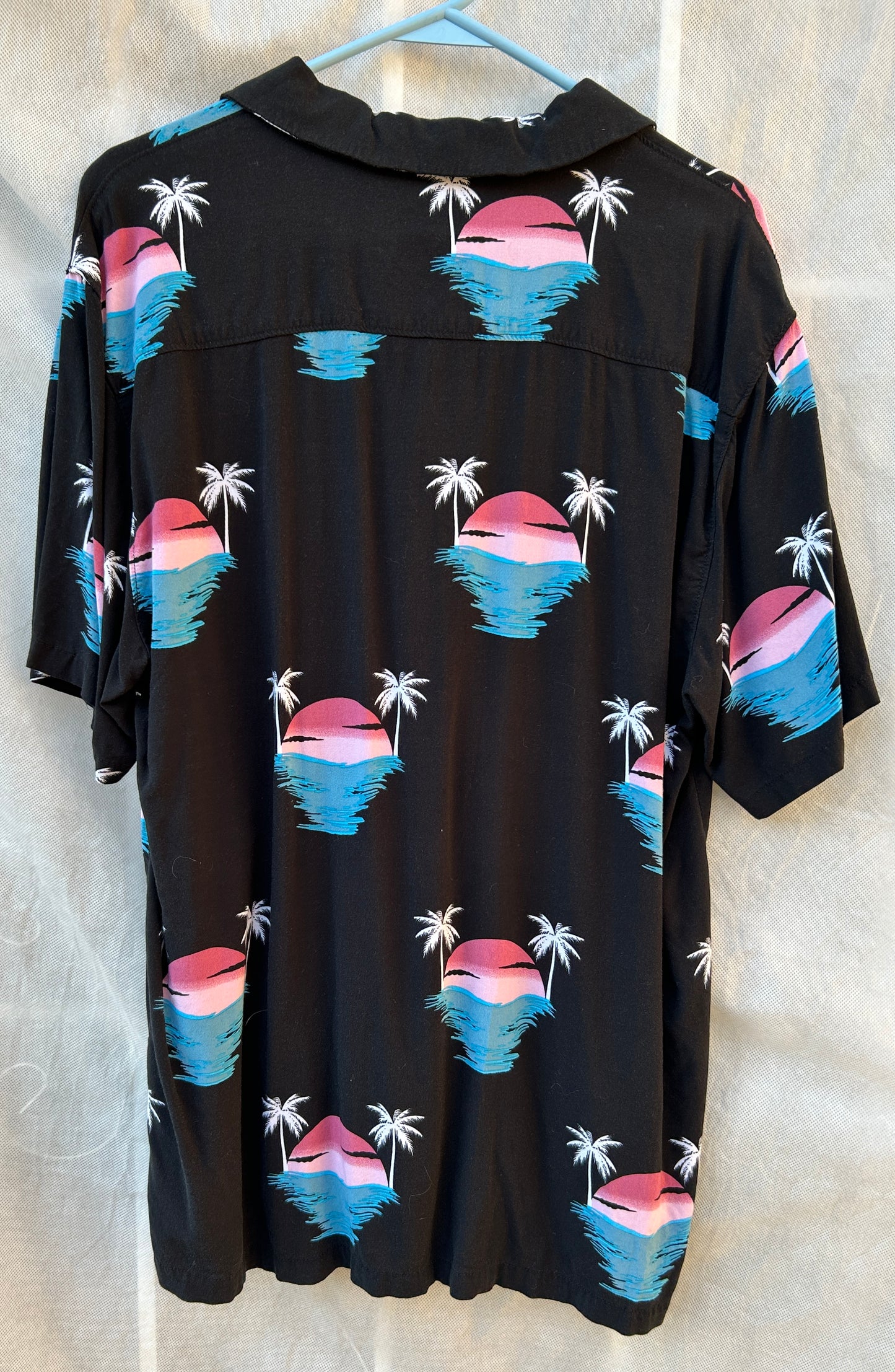 Vintage No Boundaries Sunset Palm Tree Hawaiian Shirt - Large (42-44)