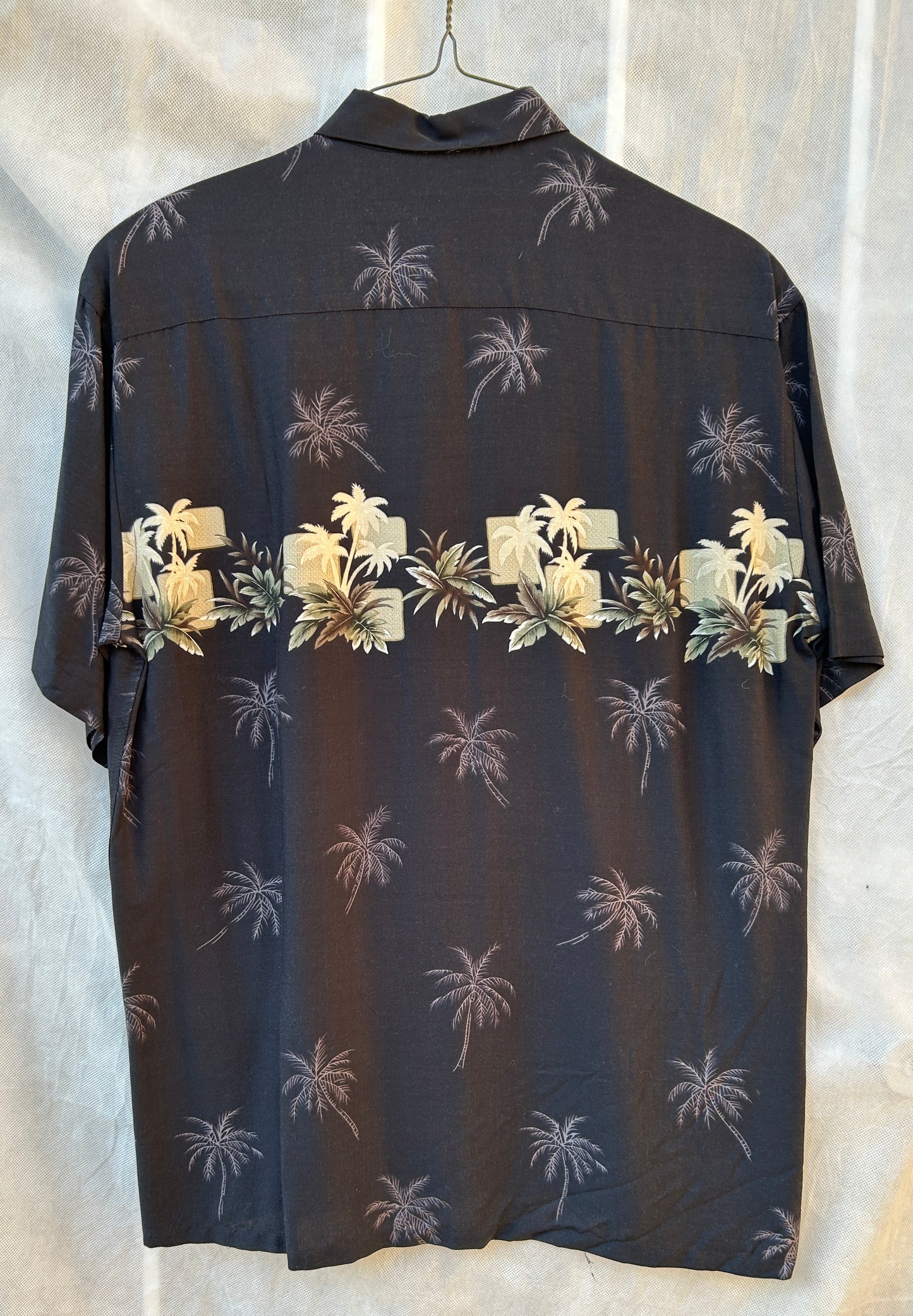 Vintage Pierre Cardin Tropical Palm Tree Rayon Shirt - Size M