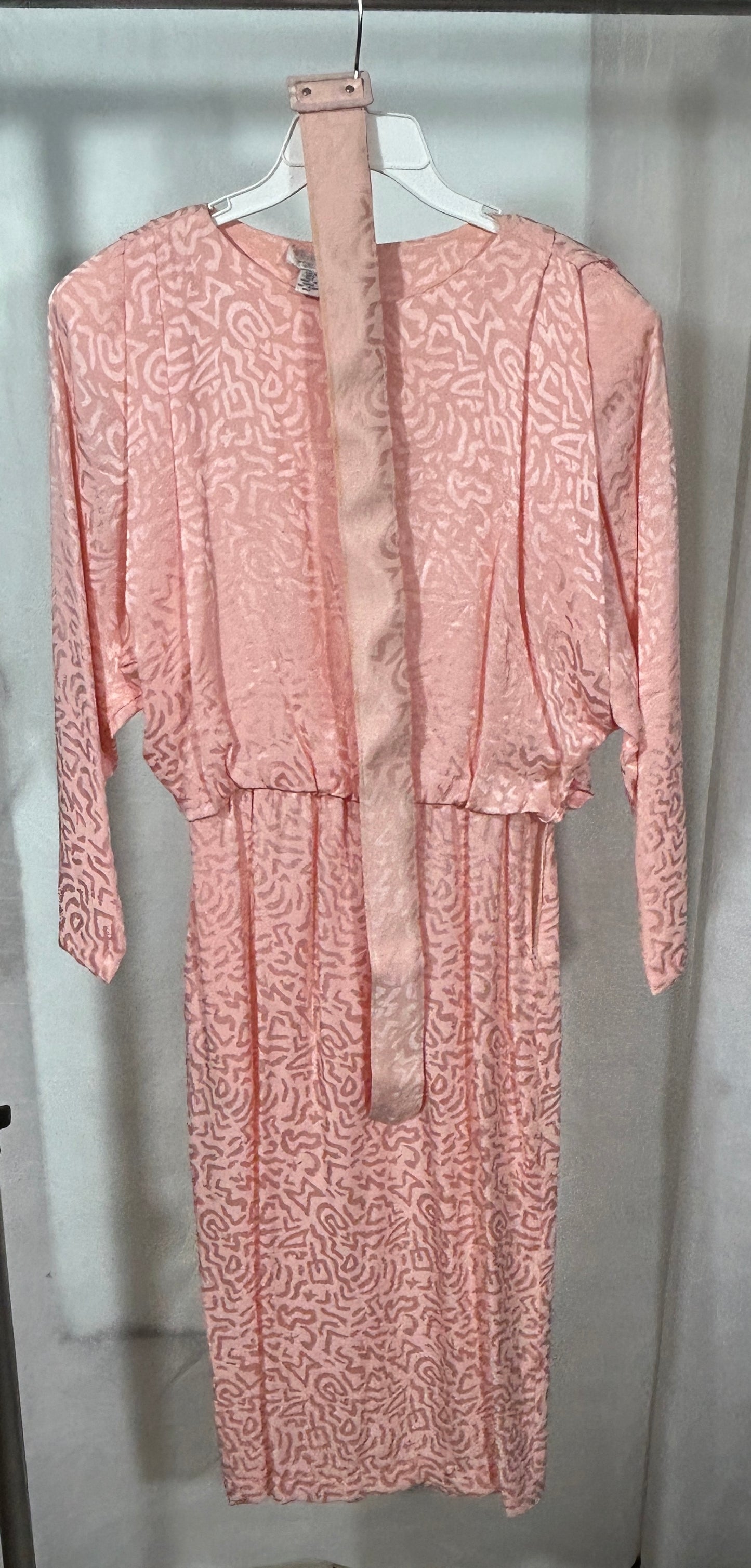 Vintage 1980s Silks by St. Gillian Blush Pink 100% Silk Dress – Size 12