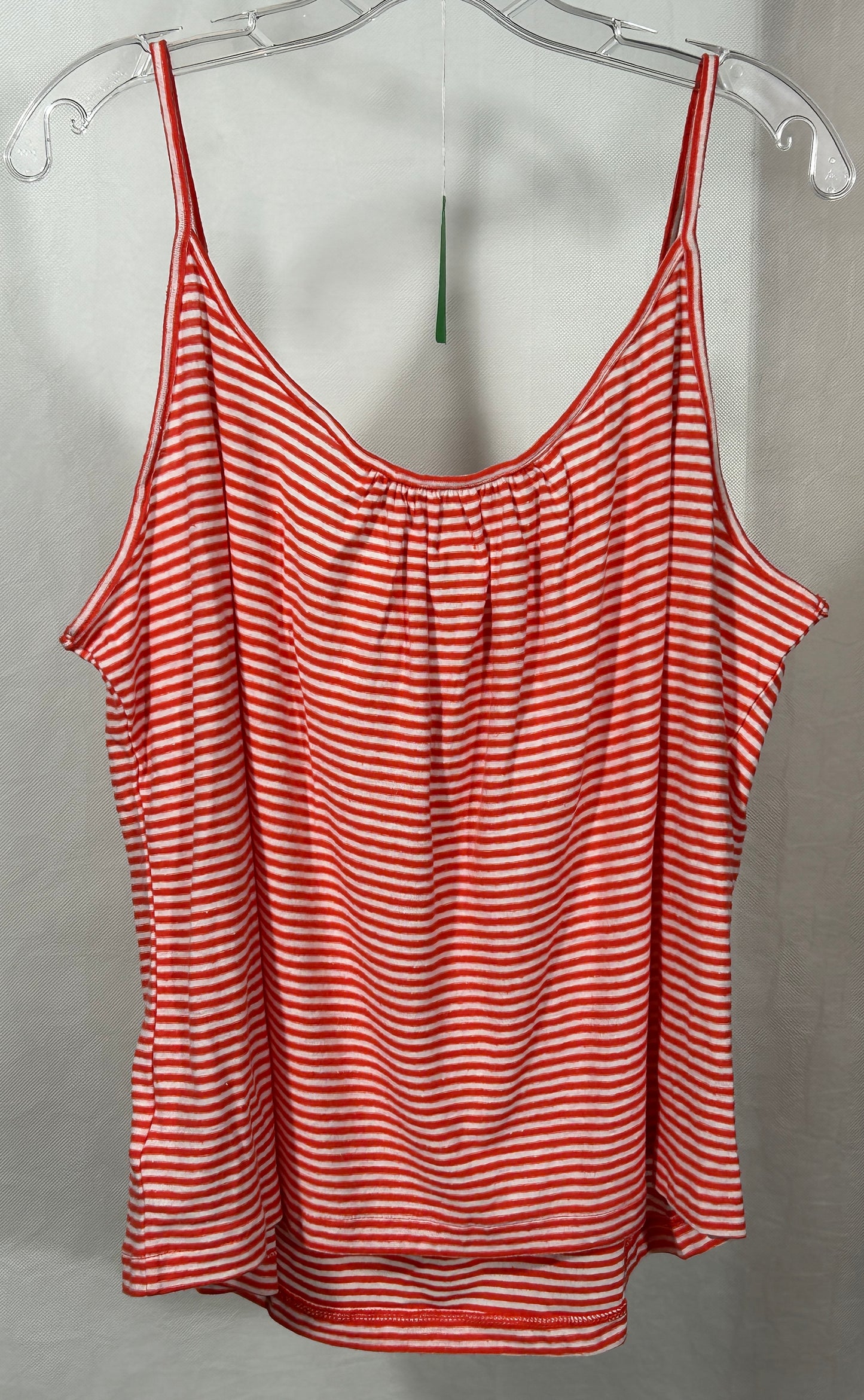 GAP Red & White Striped Hemp Cotton Tank Top – Lightweight Sleeveless Camisole | Size XL