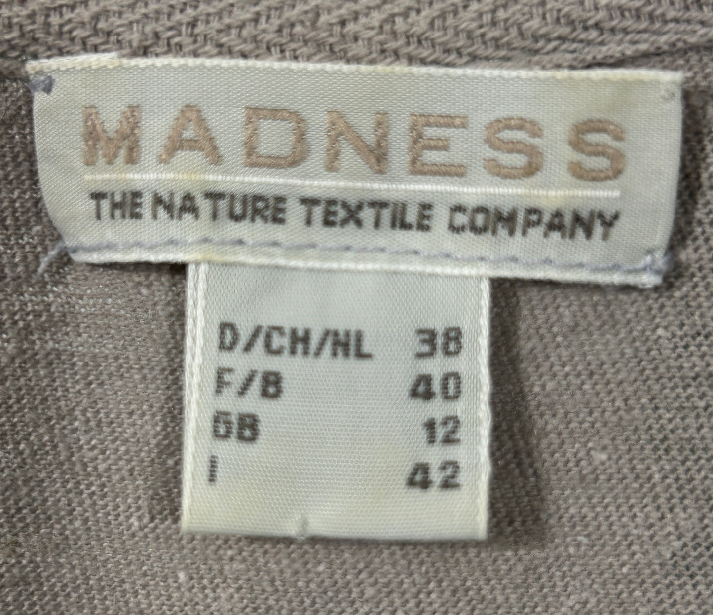 Madness: The Nature Textile Company Organic Cotton & Hemp Blouse - Size 12