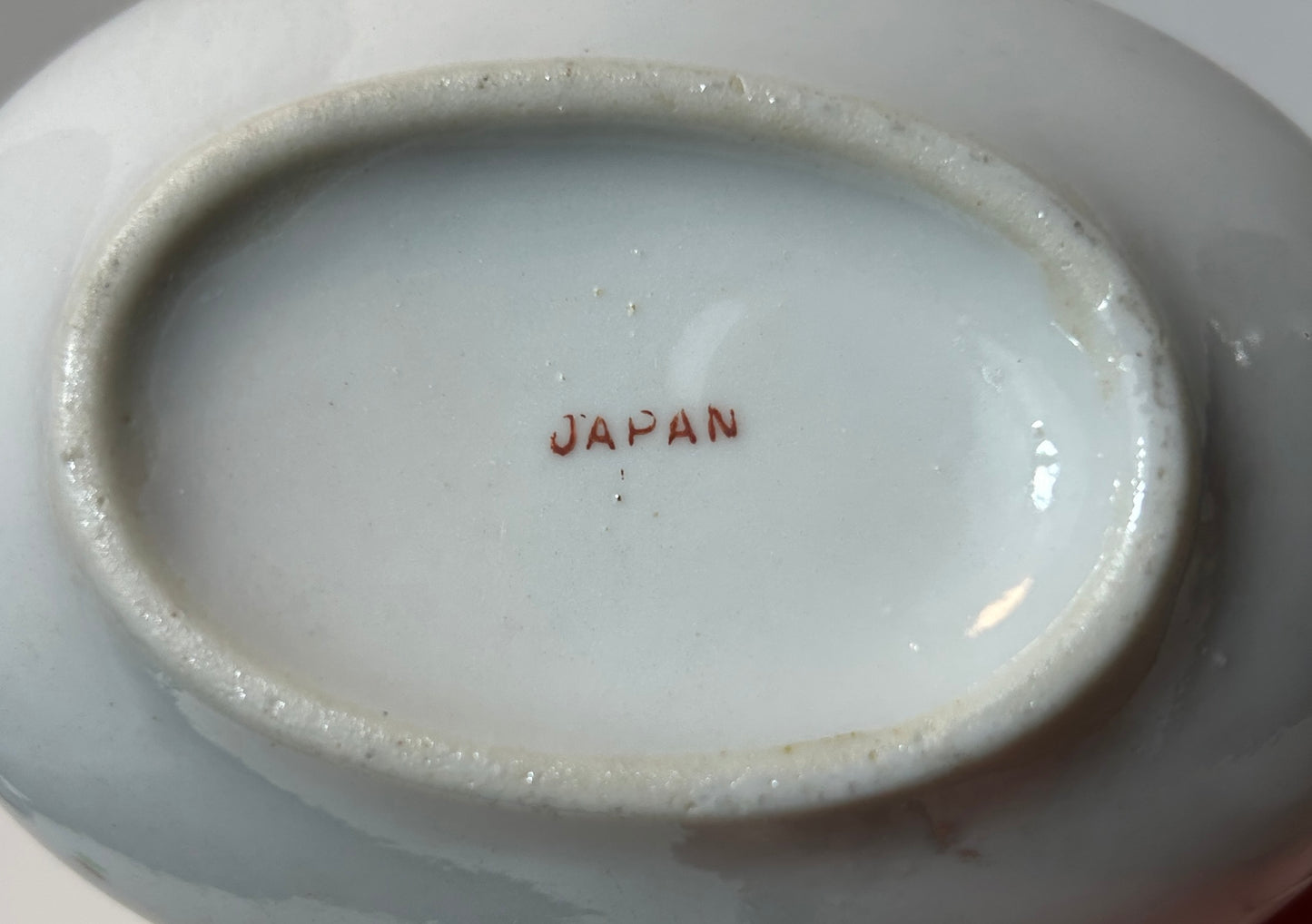 Vintage Japanese Lidded Miniature Tureen with Gold Bird and Bamboo Motif – Marked "Japan"