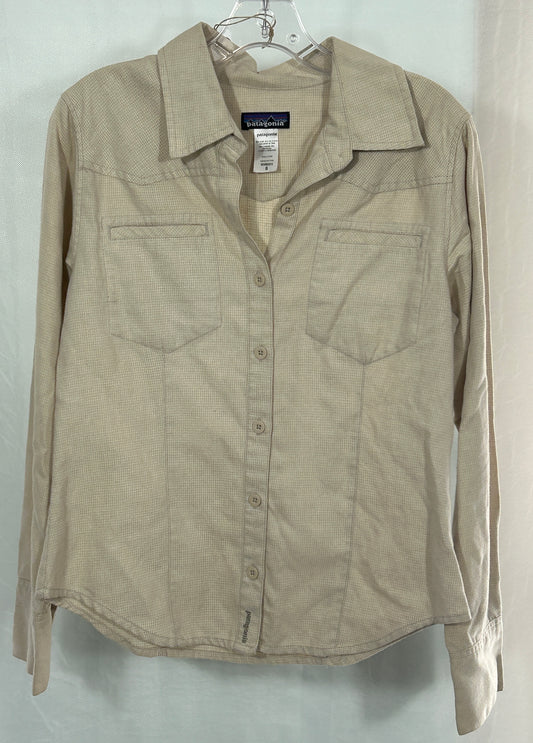 Patagonia Women's Button-Down Long Sleeve Shirt Size 6 Hemp Blend Outdoor Travelwear