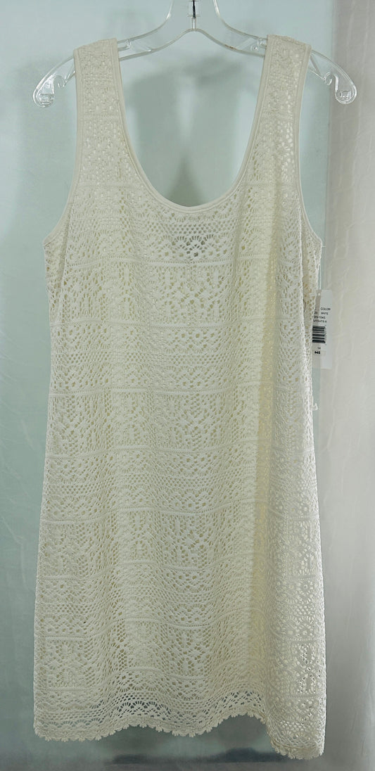 Isabel & Nina White Crochet Lace Tank Dress | Size 14 | Made in USA | New with Tags