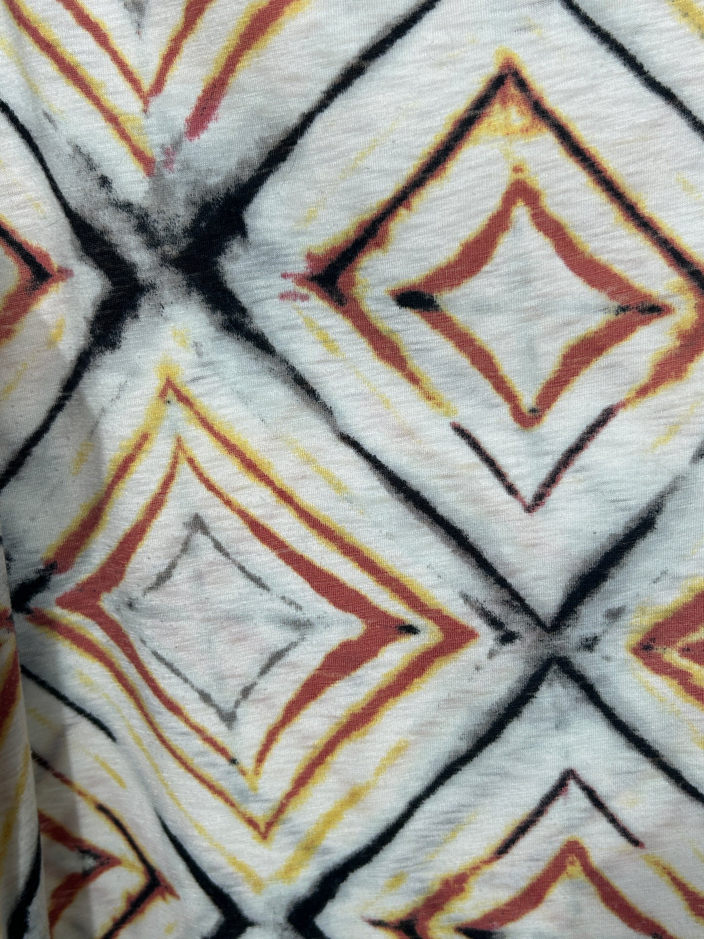 Lane Bryant Sleeveless Asymmetrical Hem Tunic Top 18/20 Multicolor Diamond Print