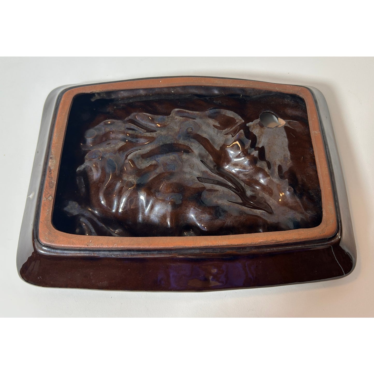 Vintage Florida Souvenir Pottery Ashtray with Alligator & Fish Design