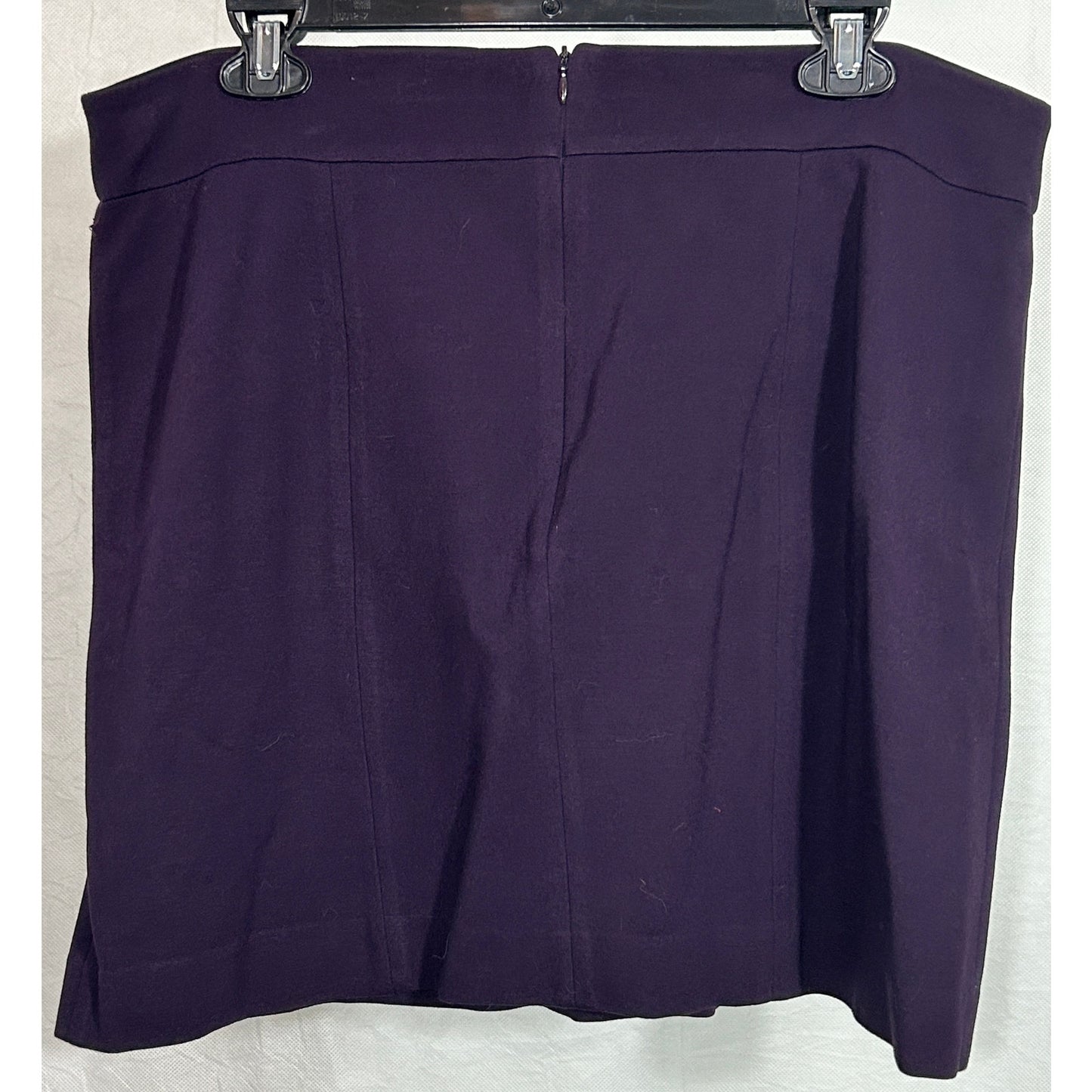 Ann Taylor Purple Zip Pocket Stretch Skirt Size 12