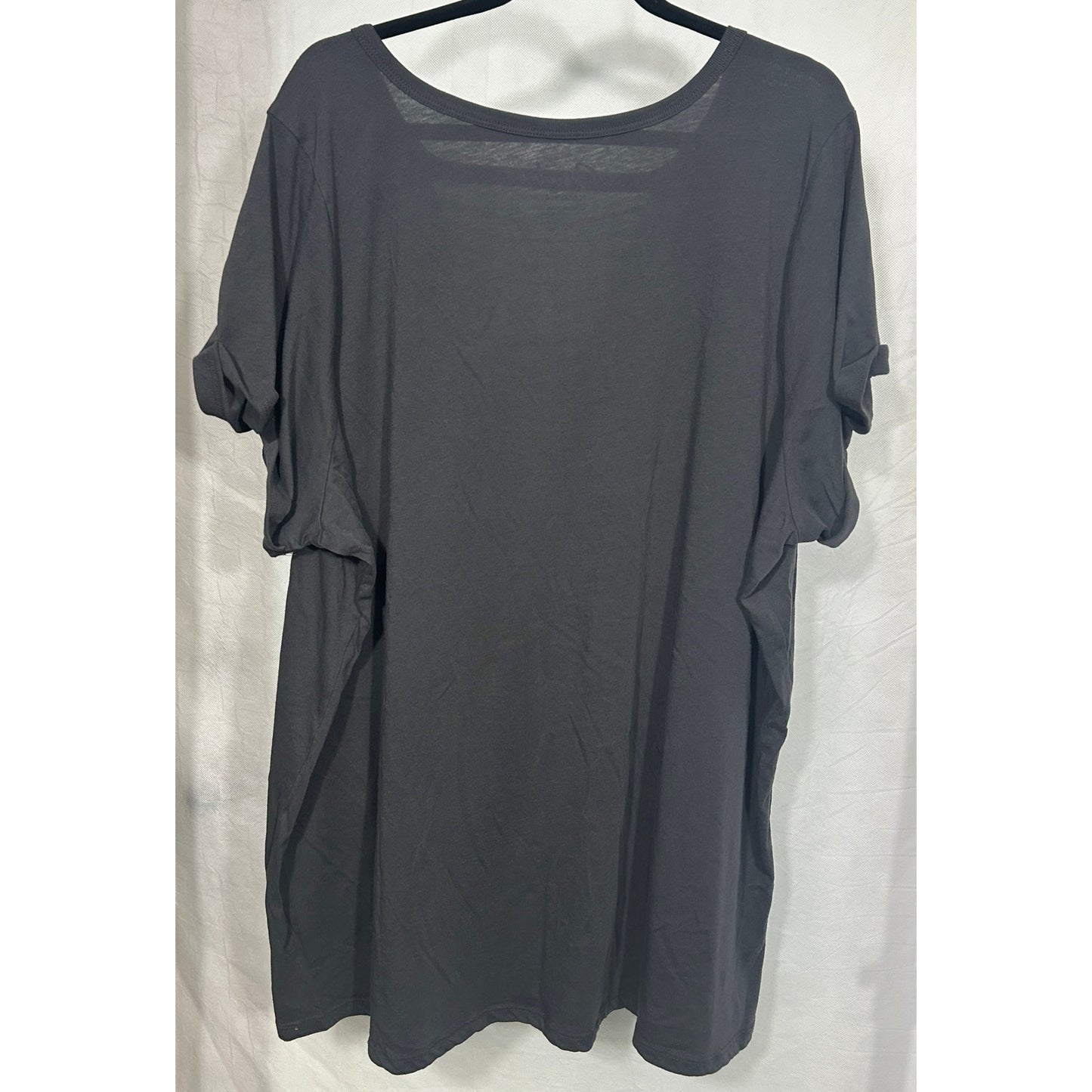 Fender Graphic Cutout Neck T-Shirt Black Oversized Women’s Plus Size 3X