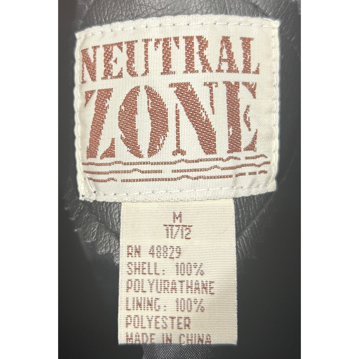 Neutral Zone Faux Leather Skirt w/ Silver Buttons, Quilted Detail - Size M