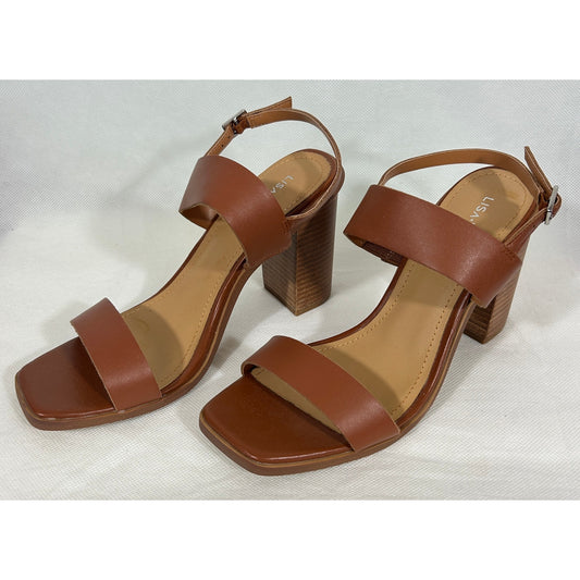 Lisa Vicky Block Heel Chestnut Sandals Women’s Size 8M – New in Box
