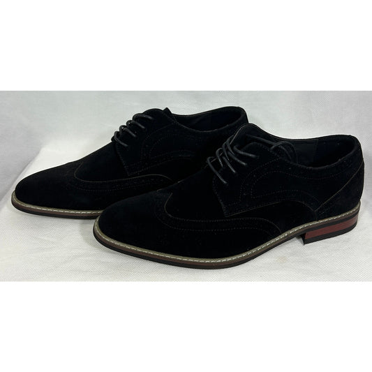NEW Mofri Men’s Black Suede Oxford Dress Shoes Size 9.5 with Box