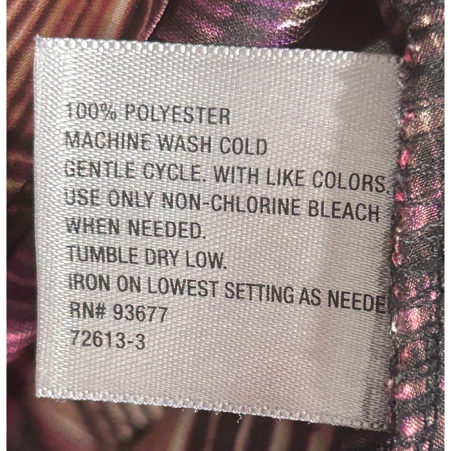 Worthington Pink Brown Abstract Tiered Chiffon Blouse Size L