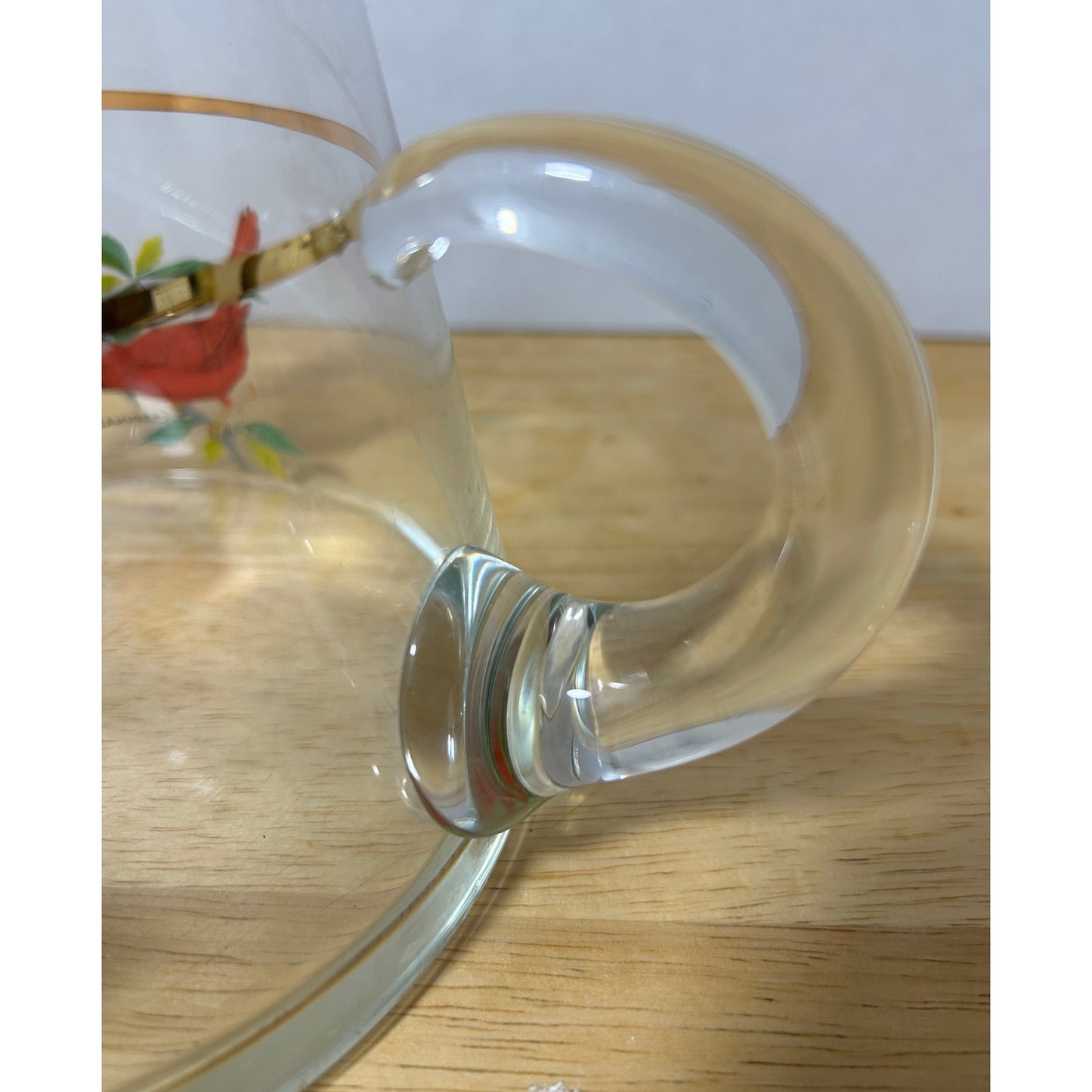 West Virginia Glass Co Songbird Pitcher & Glass – Cardinal & Blue Jay