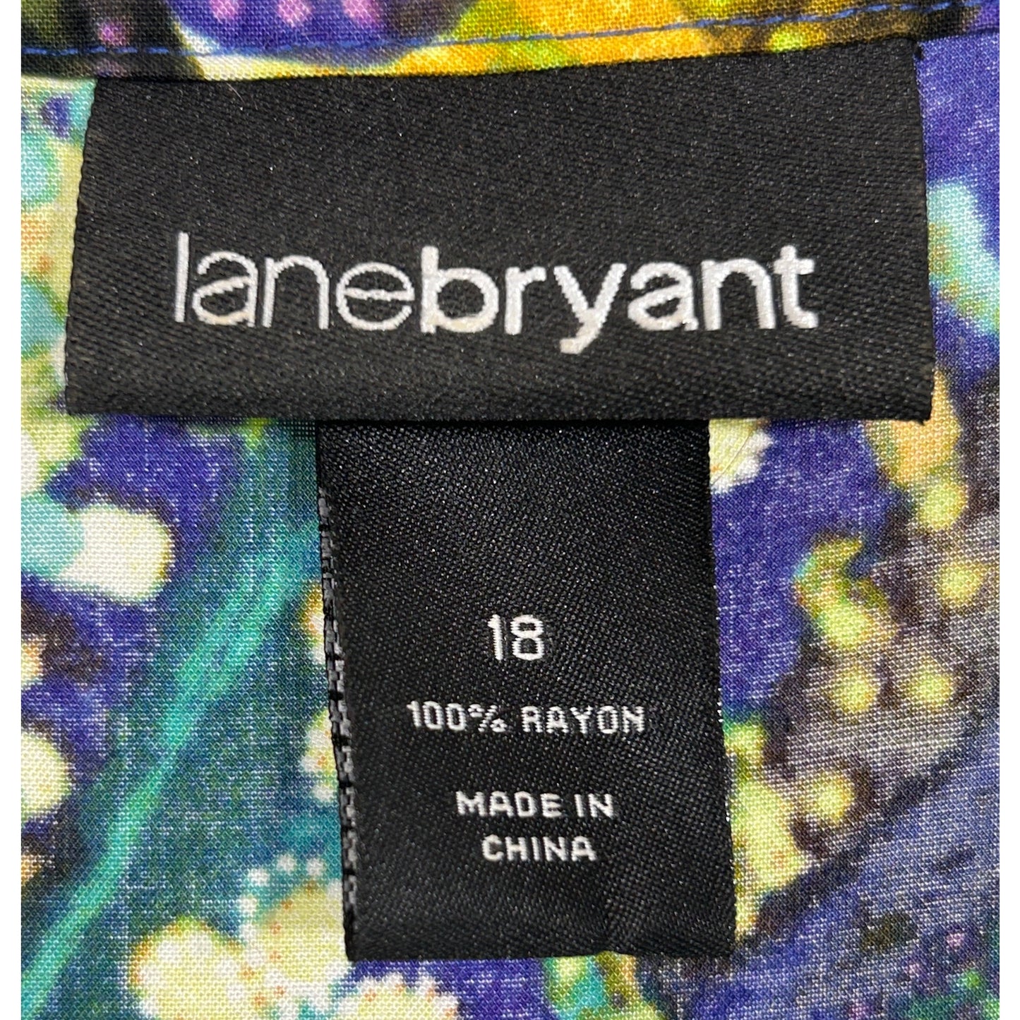 Lane Bryant Size 18 Multicolor Paisley Print Sleeveless Rayon Tunic Top