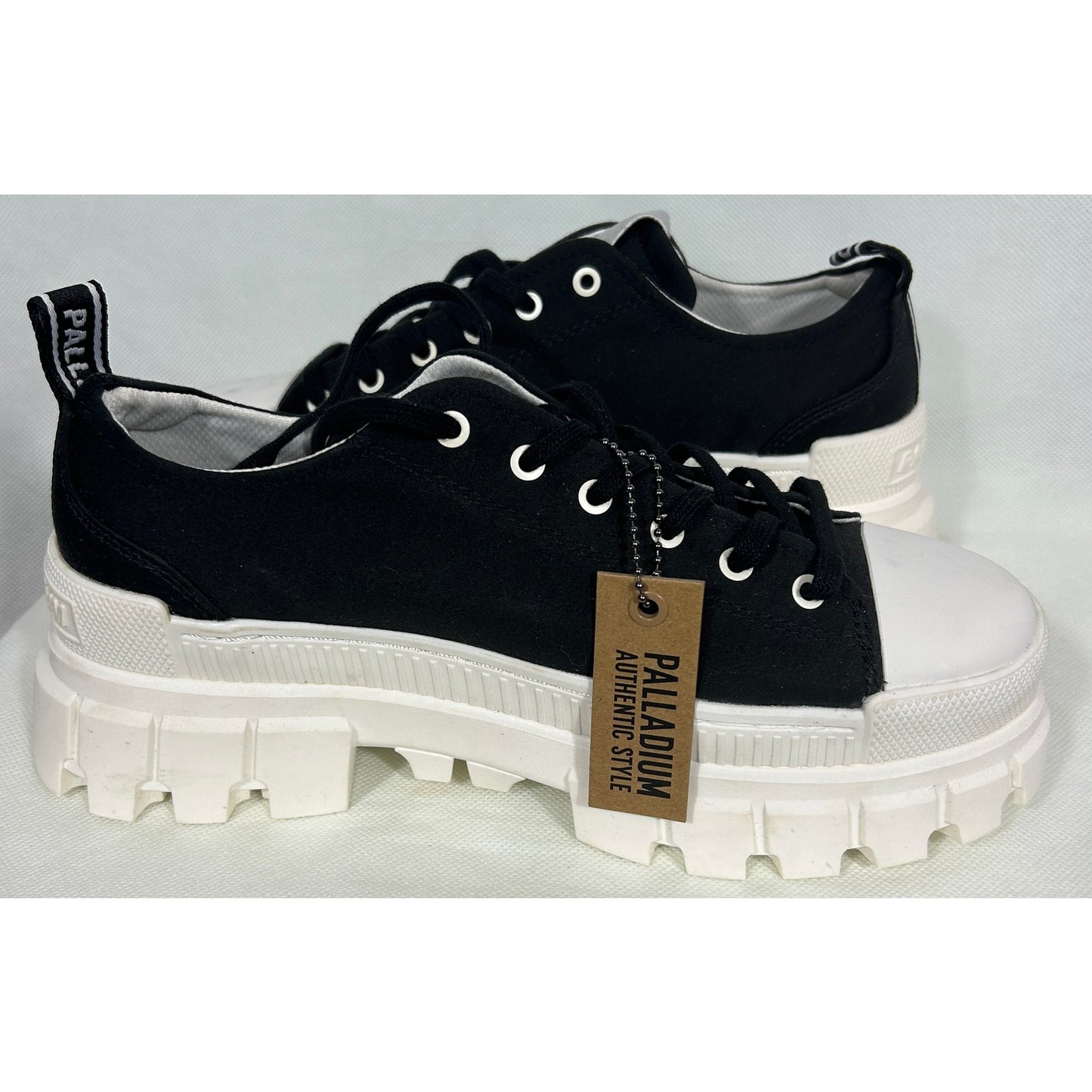 Palladium Chunky Platform Black Canvas Sneakers – US Size 9.5