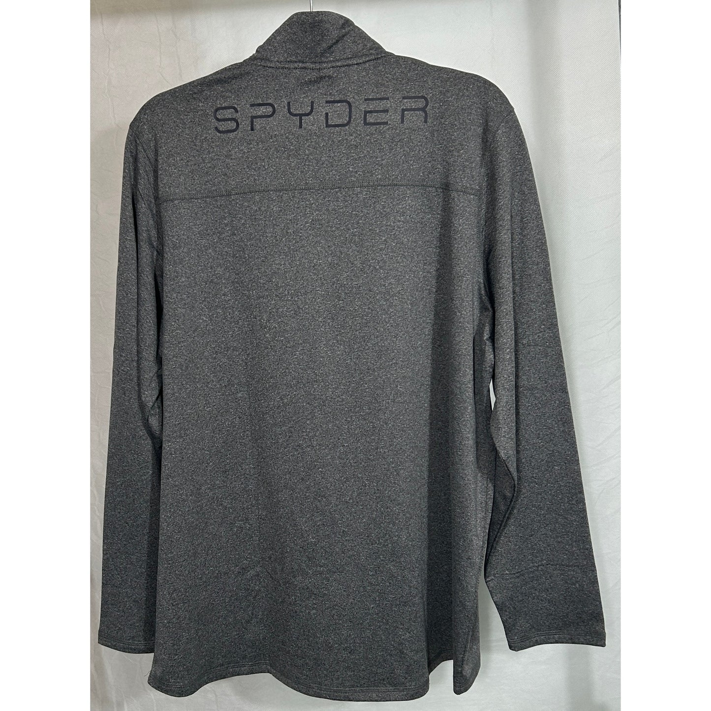 Spyder Active Quarter-Zip Pullover Gray Heather L Long Sleeve Stretch Top NWT