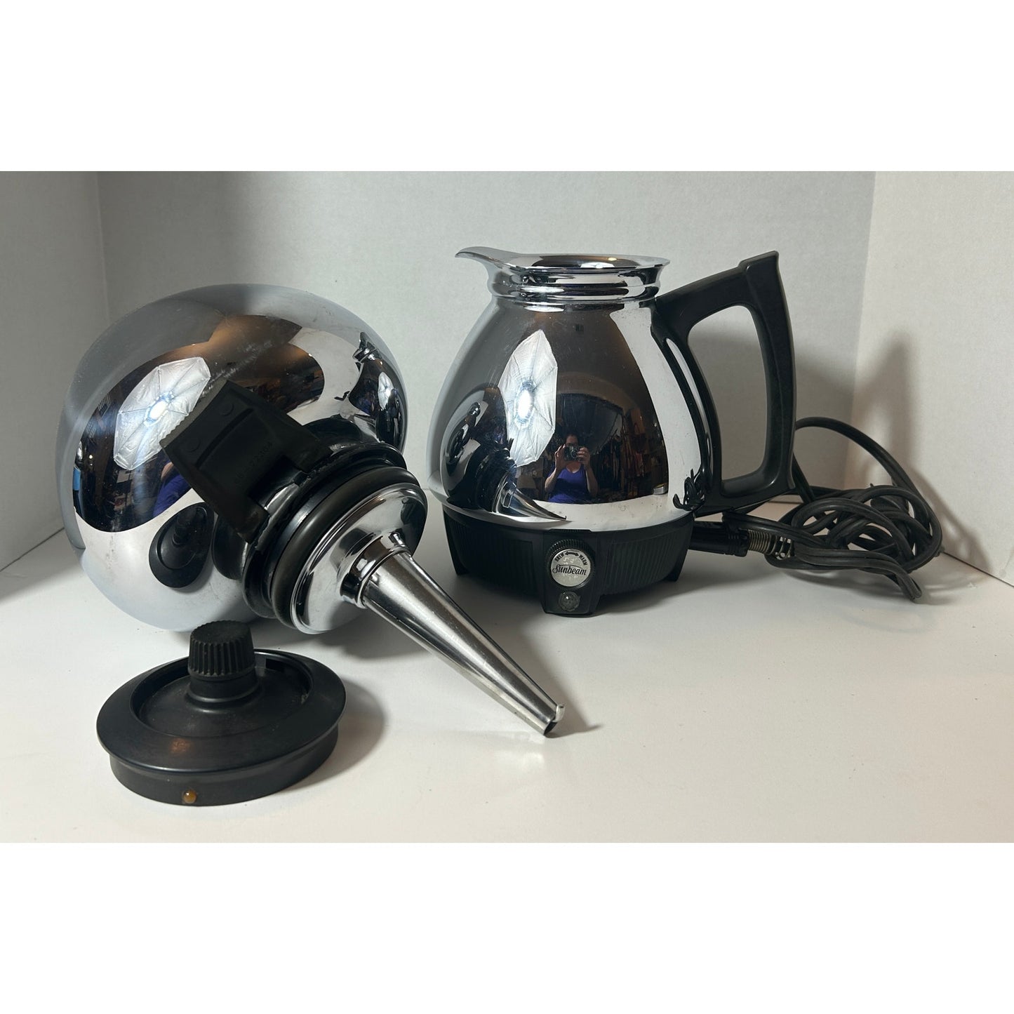 Vintage Sunbeam Coffeemaster G50 Double‑Bubble Vacuum Coffee Maker 14″
