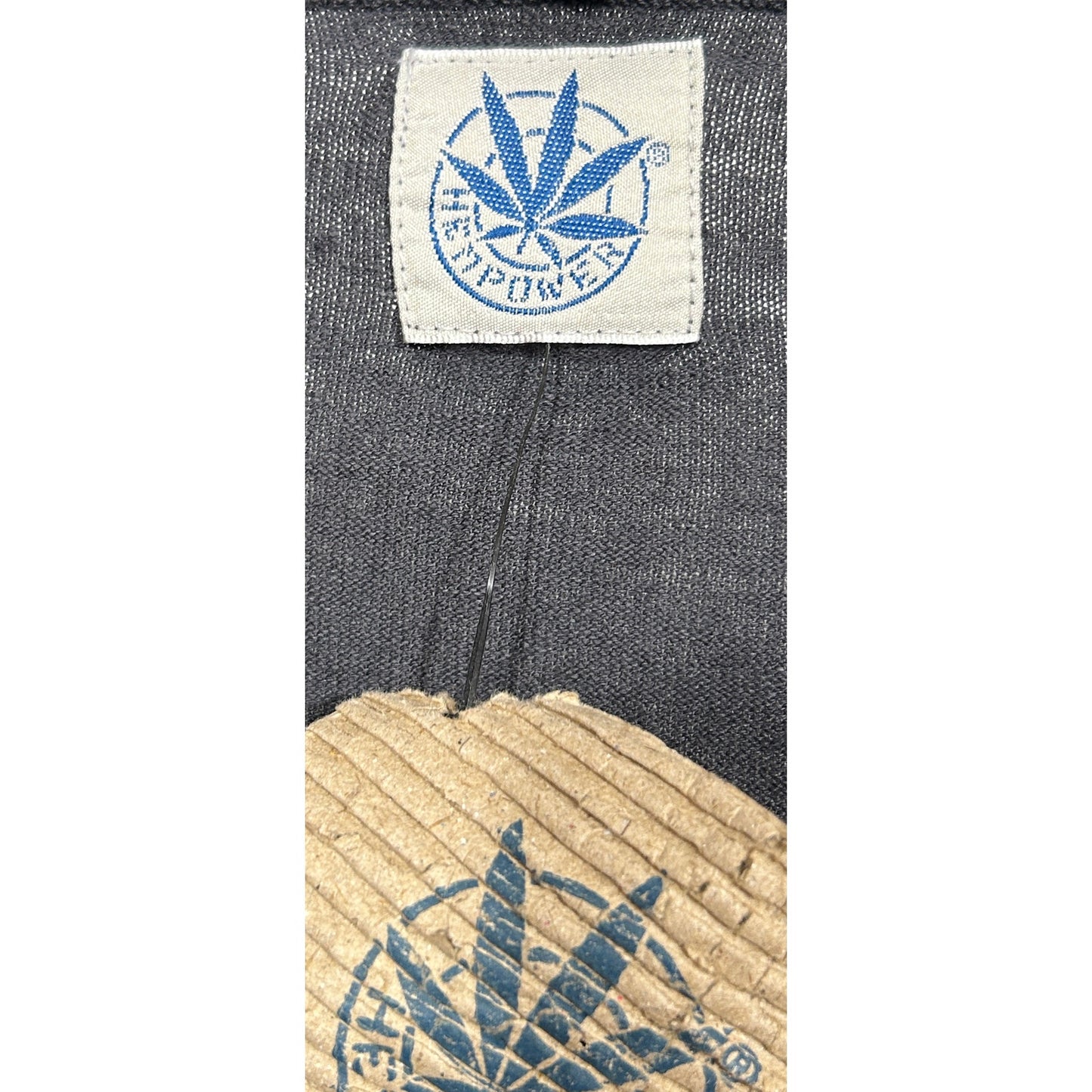 Hempower Italy Black Long Sleeve Shirt Hemp Organic Cotton Blend M