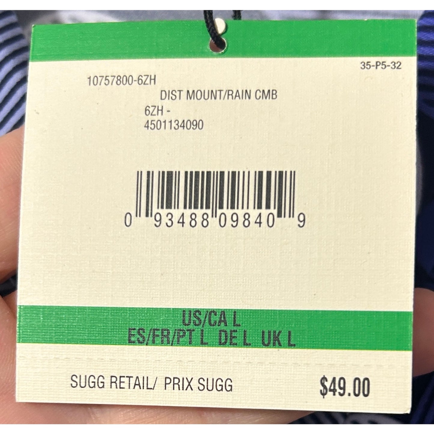 Anne Klein Polka Dot Cowl Neck Sleeveless Top Size L Blue White NWT