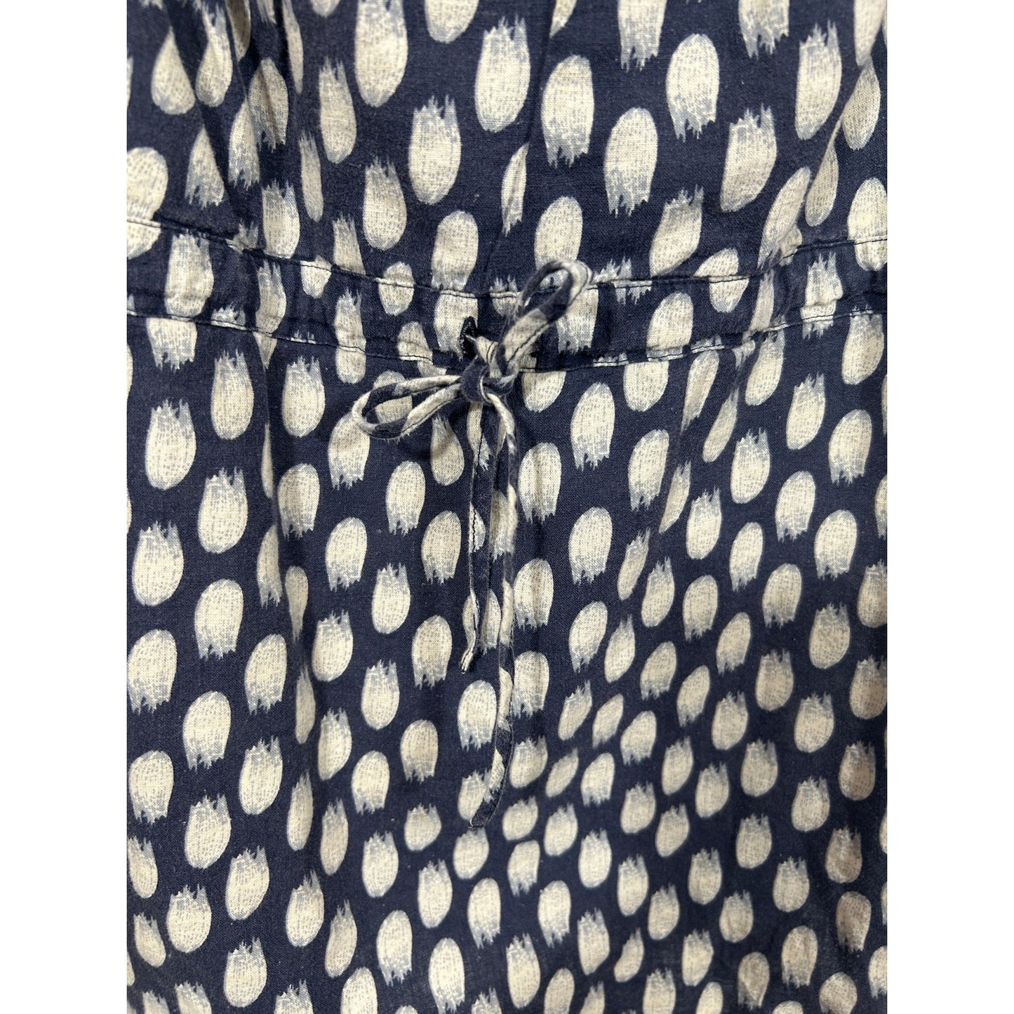 Patagonia Women’s 12 Navy Polka Dot Hemp Cotton Tank Top Adjustable Straps