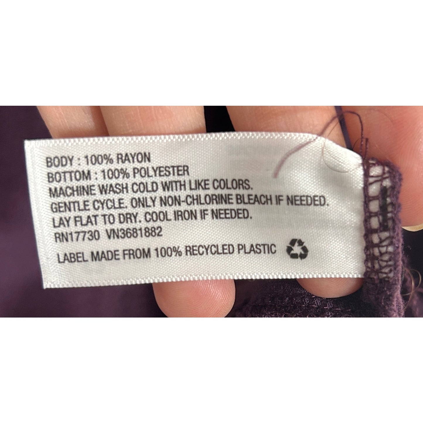 Merona Purple Sleeveless V-Neck Tank Top XXL Sheer Hem Detail