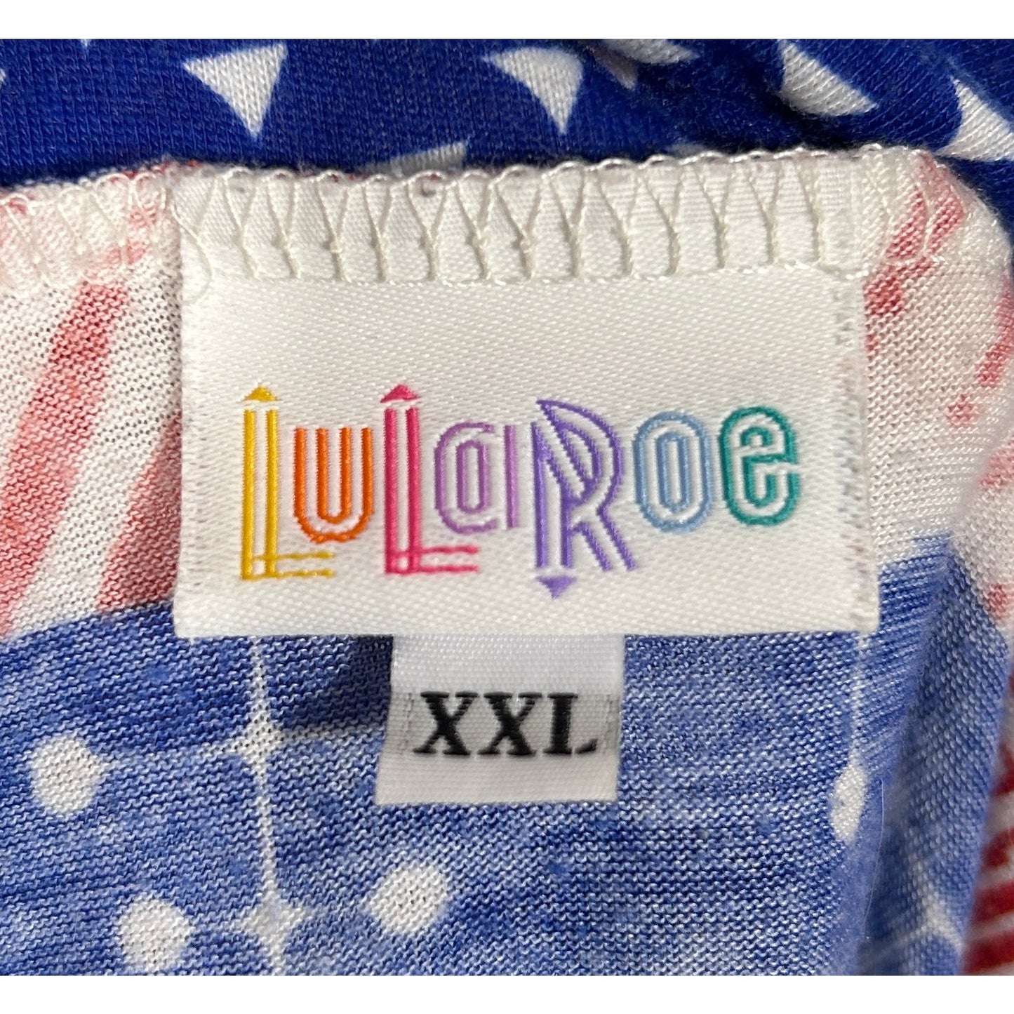 LuLaRoe XXL Patchwork Americana Strapless Dress or Skirt Red White Blue