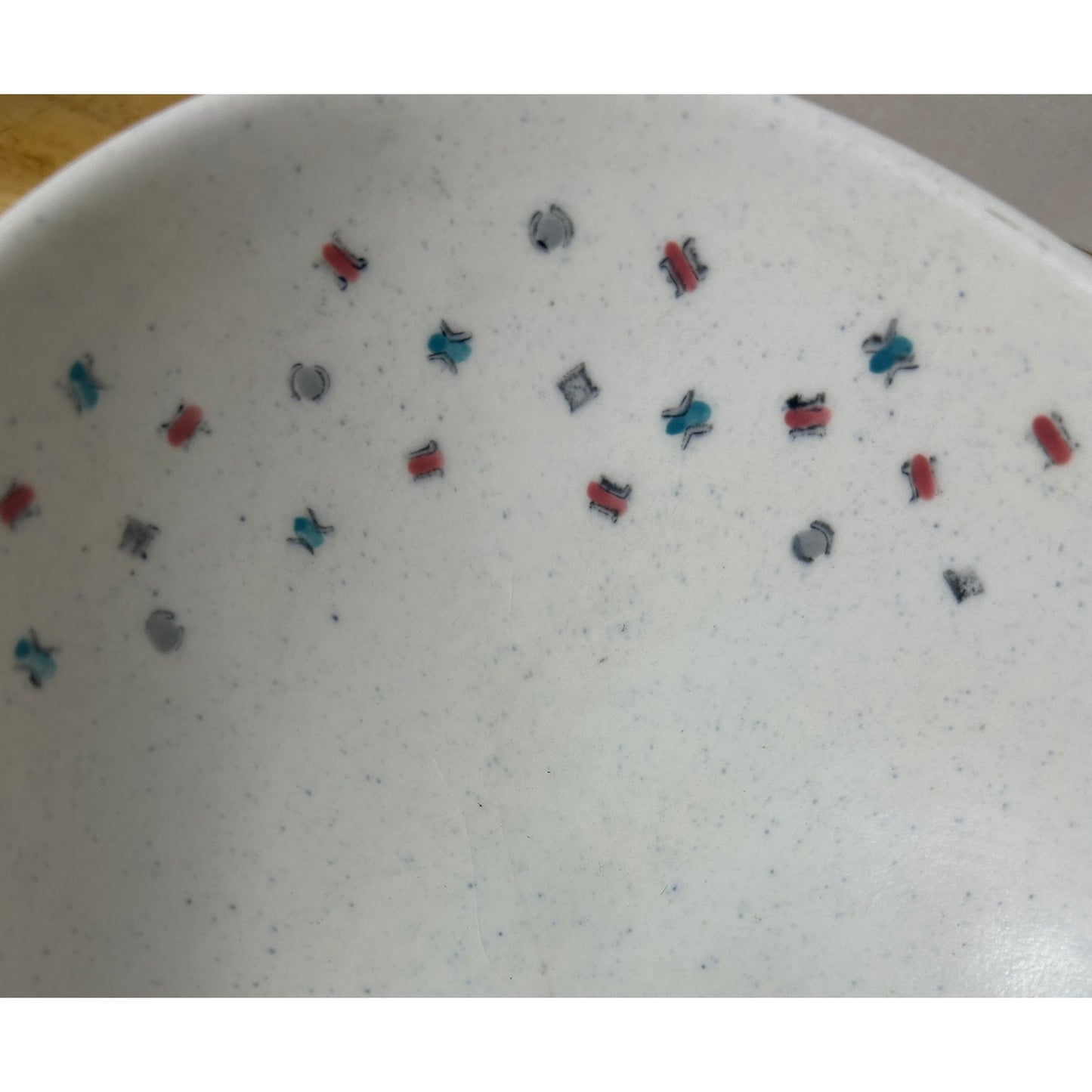 Metlox Poppytrail Confetti Speckled Divided Serving Dish – 11.5" Oval Bowl