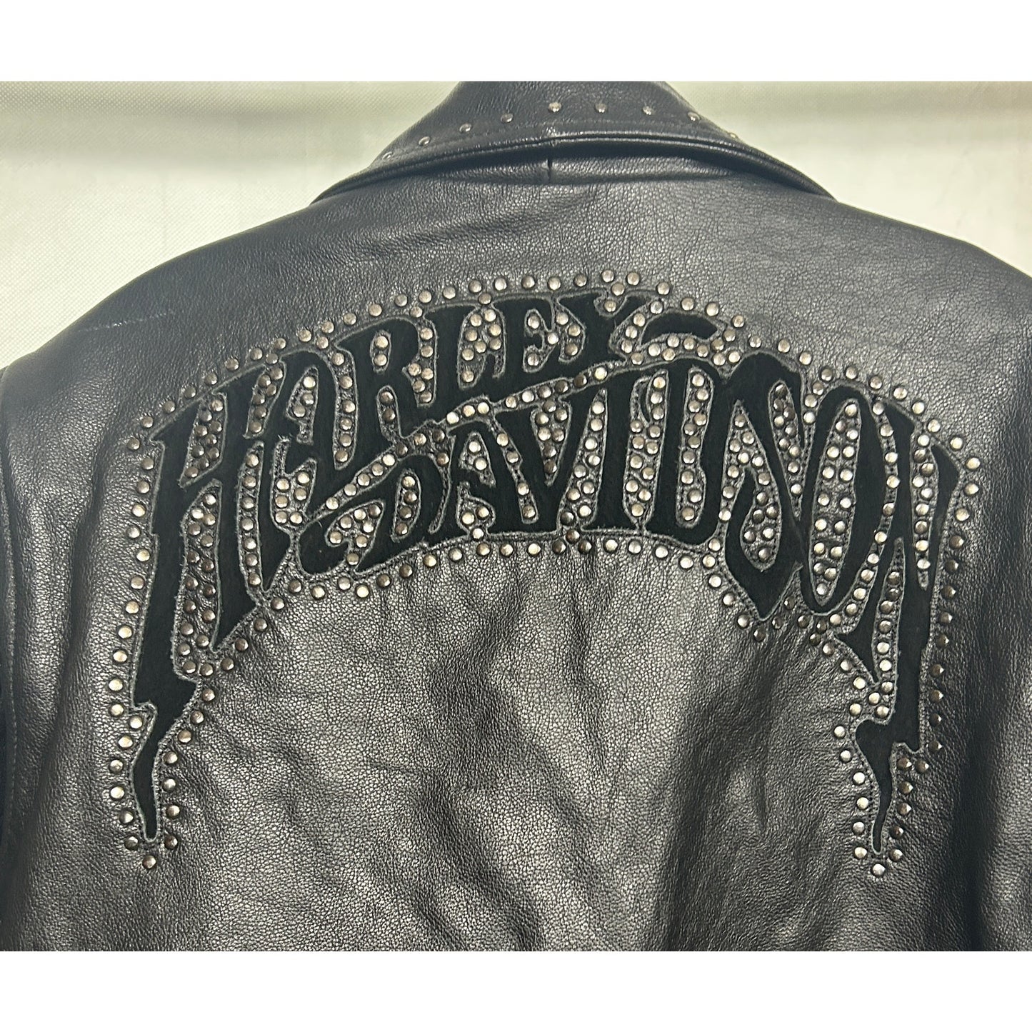 Harley-Davidson Women’s Studded Black Leather Motorcycle Jacket L