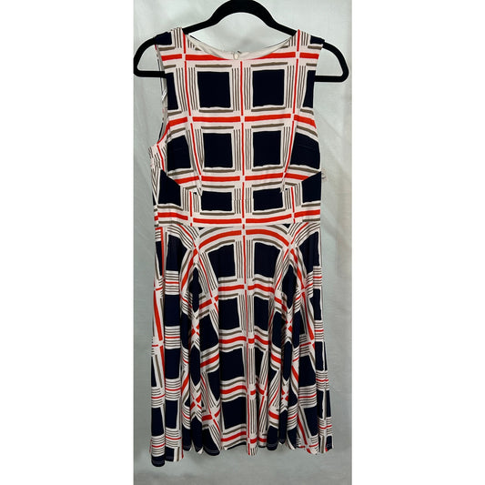 Donna Morgan Sleeveless Fit & Flare Dress Geometric Print Size 8 NWT