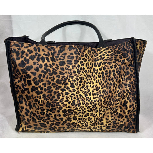 Neiman Marcus Leopard Print Tote Bag 14.5" x 12" Bold Statement Purse