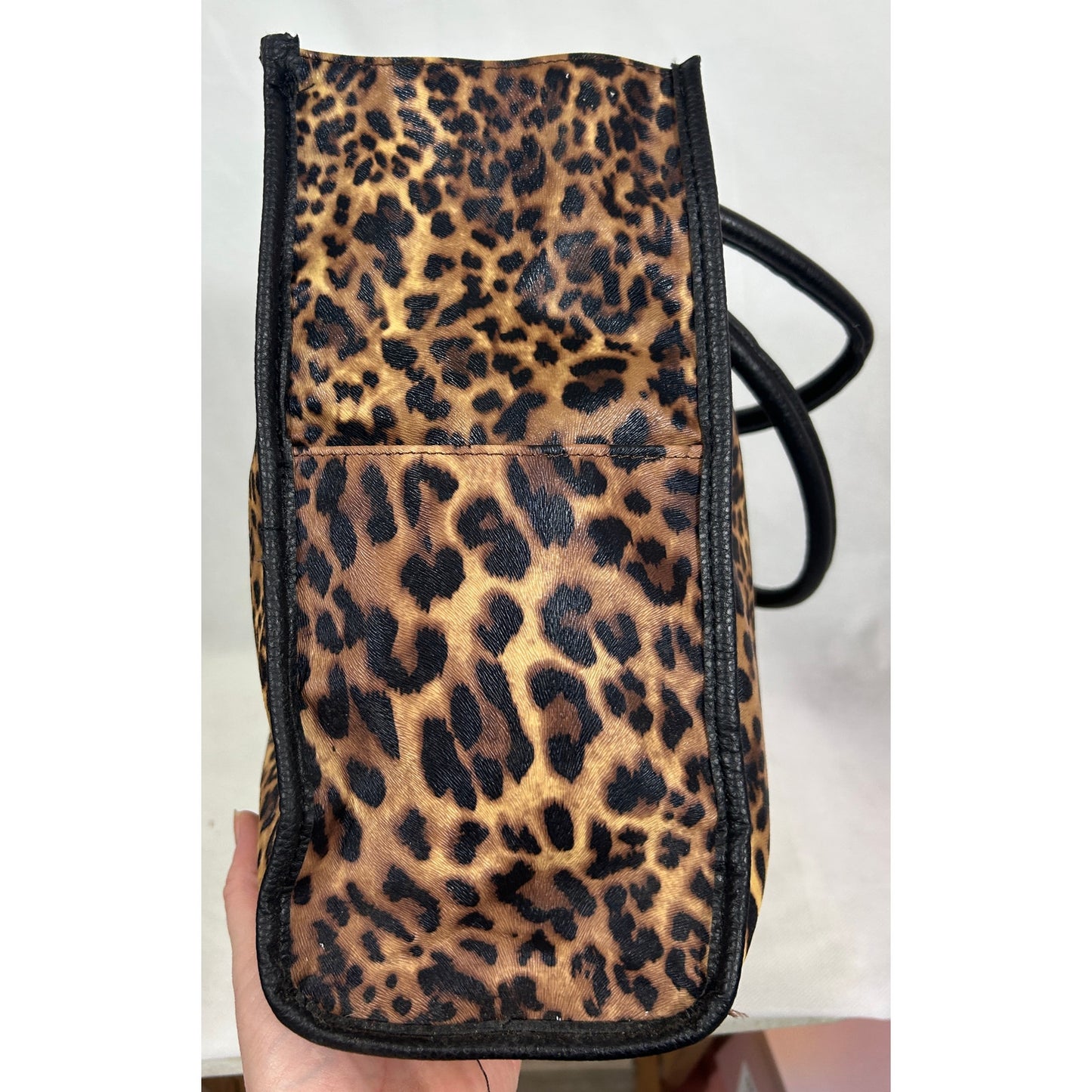 Neiman Marcus Leopard Print Tote Bag 14.5" x 12" Bold Statement Purse