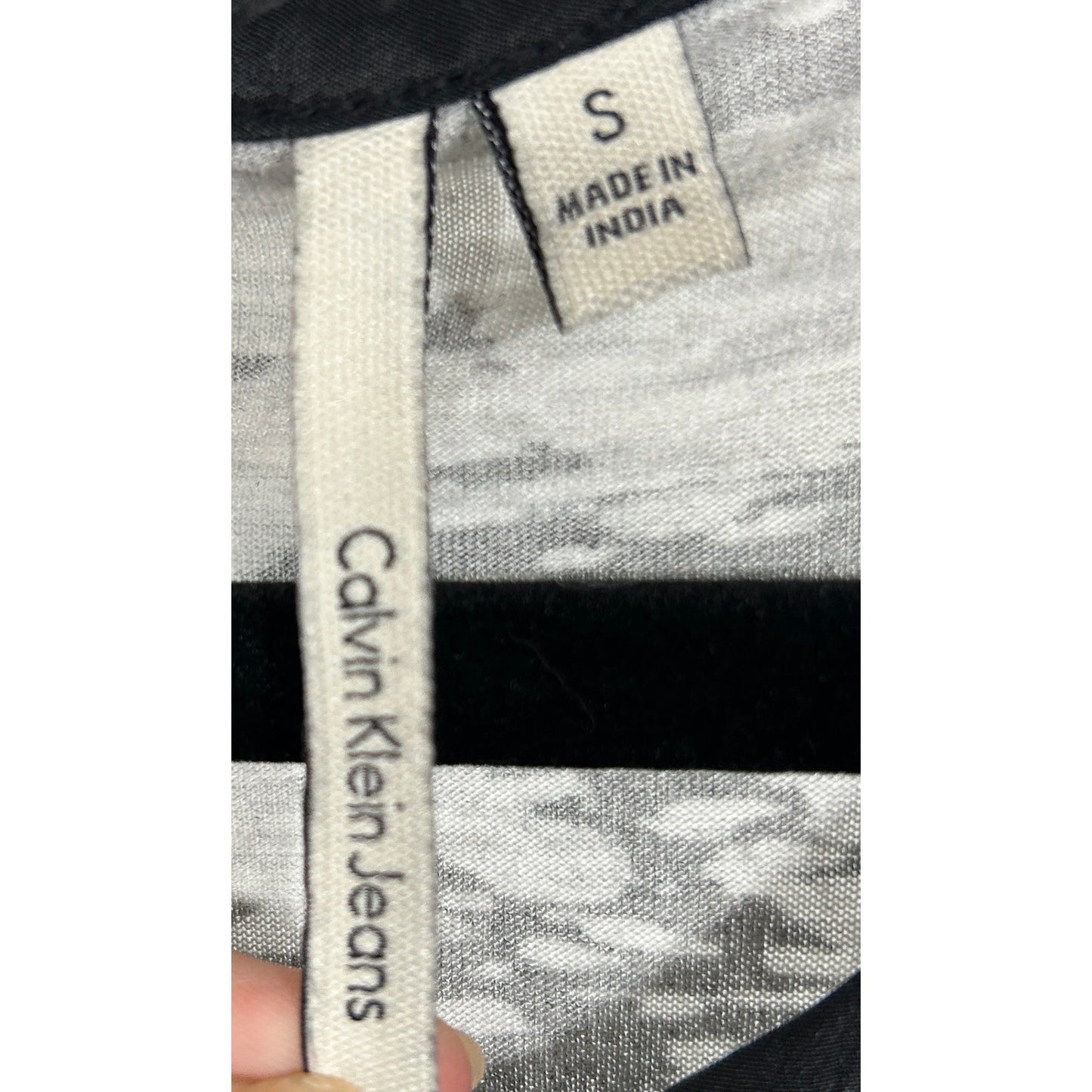 Calvin Klein Jeans Black White Abstract Sleeveless Top | Small