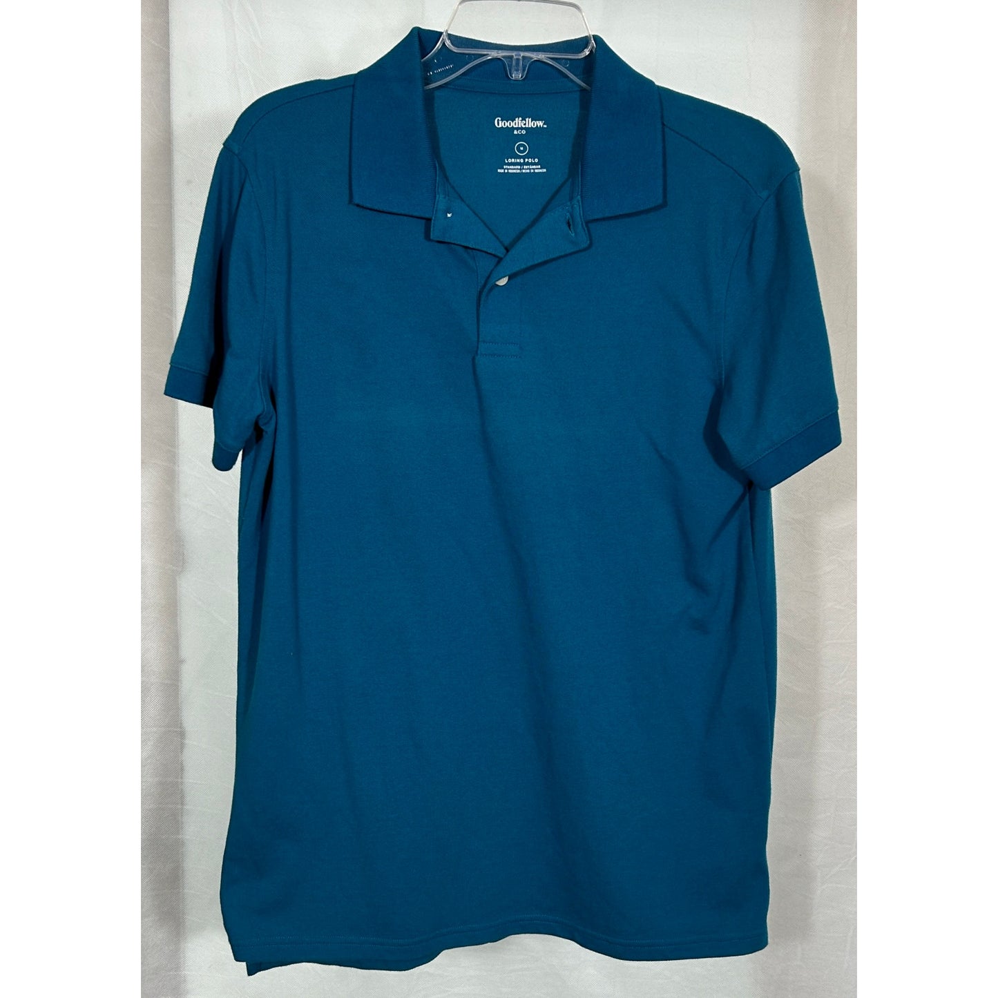 Goodfellow & Co Loring Polo Shirt Blue Size M Short Sleeve Cotton