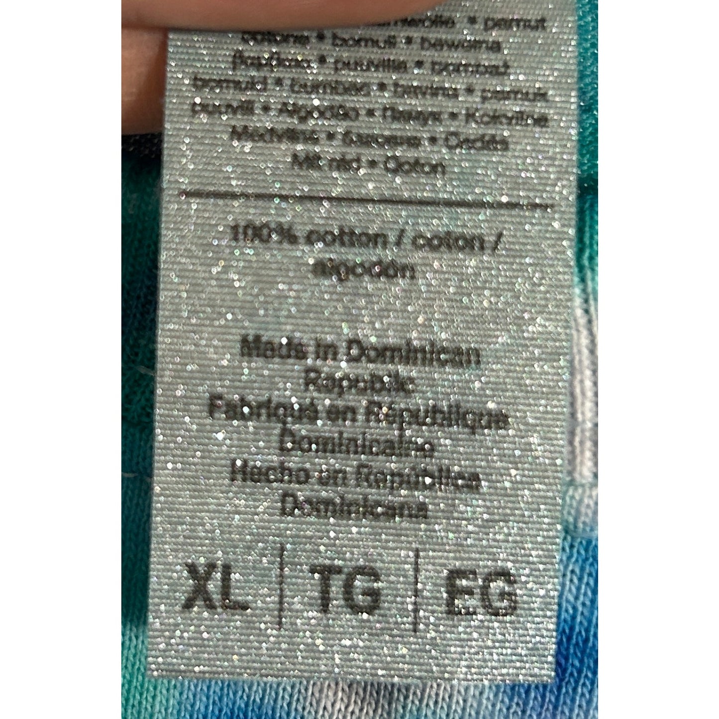 DYE-MONDZ Blue Green Cloud Tie Dye T-Shirt Gildan XL 100% Cotton