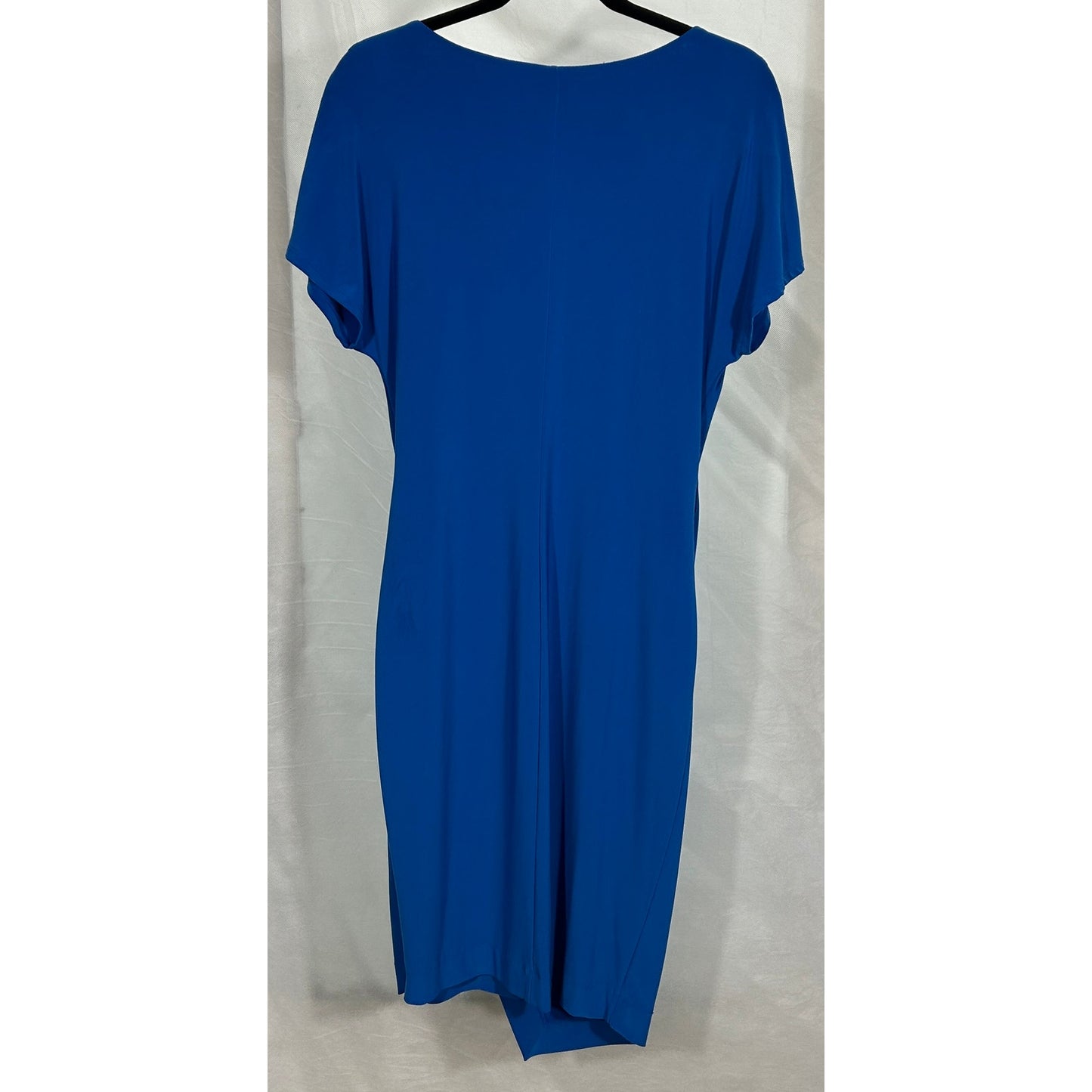 Anne Klein Royal Blue Draped Cowl Neck Dress, Size 6